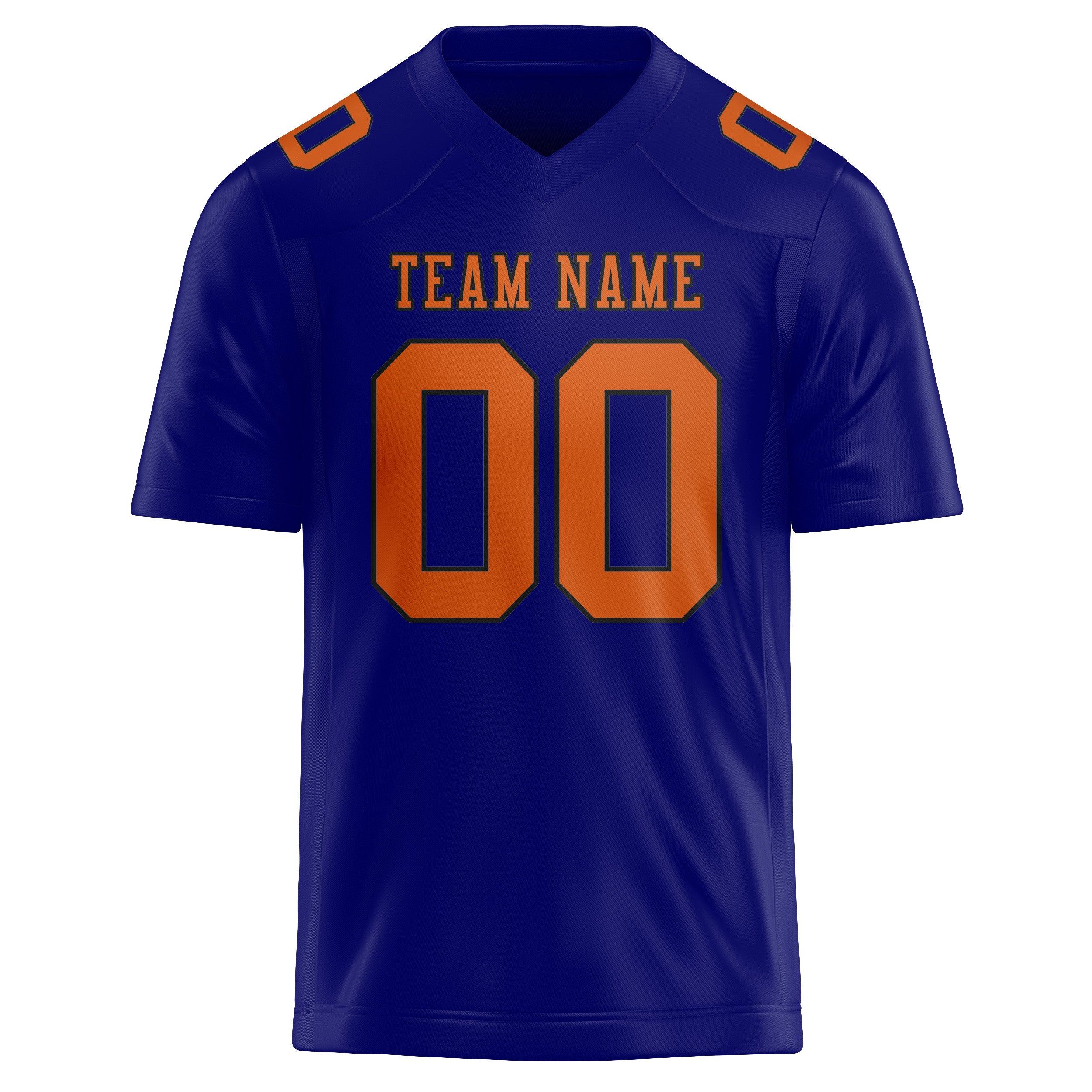 Maglia da rugby professionale personalizzata blu cielo arancione