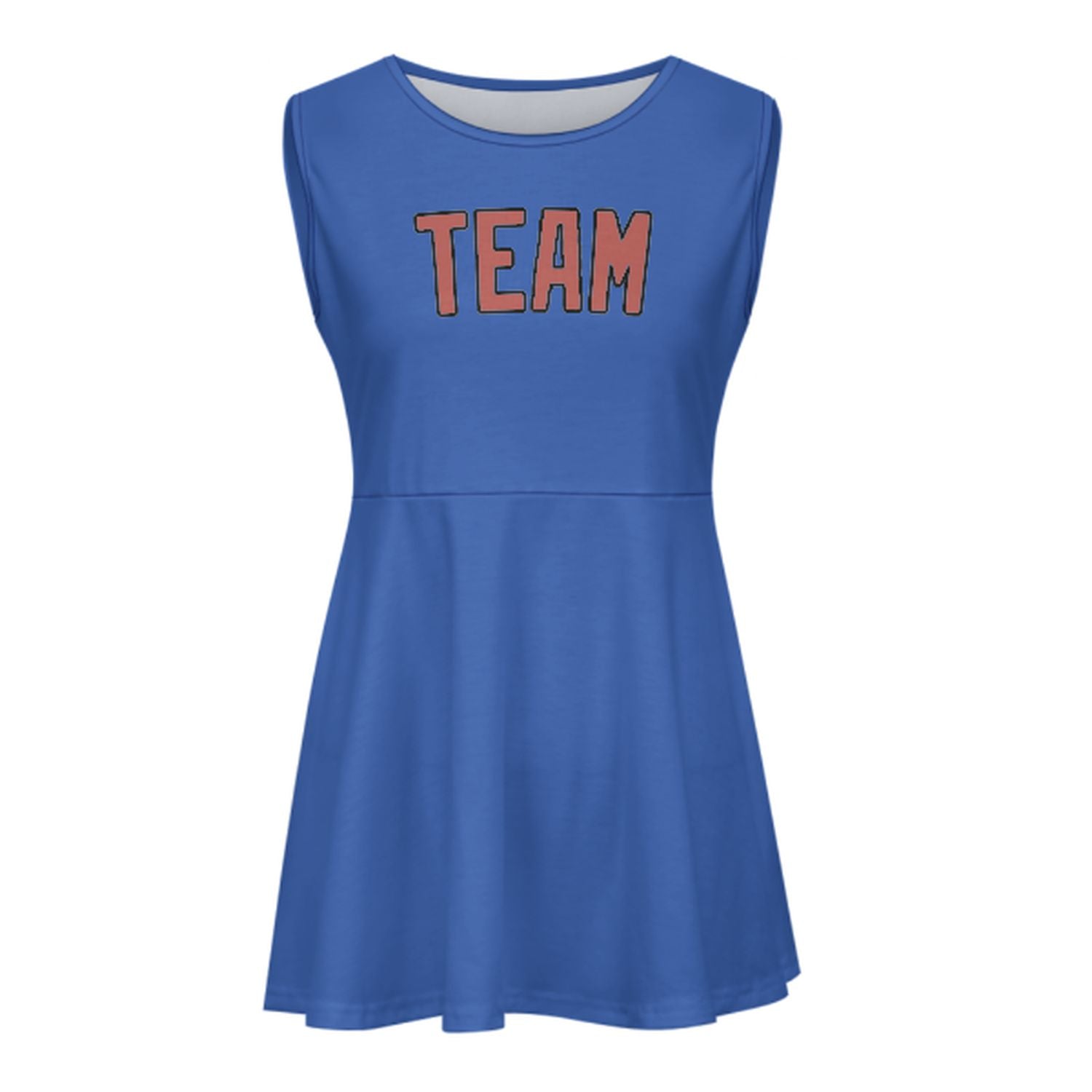 Maßgeschneidertes Himmelblau Kupferrose Cheerleader-Kleid