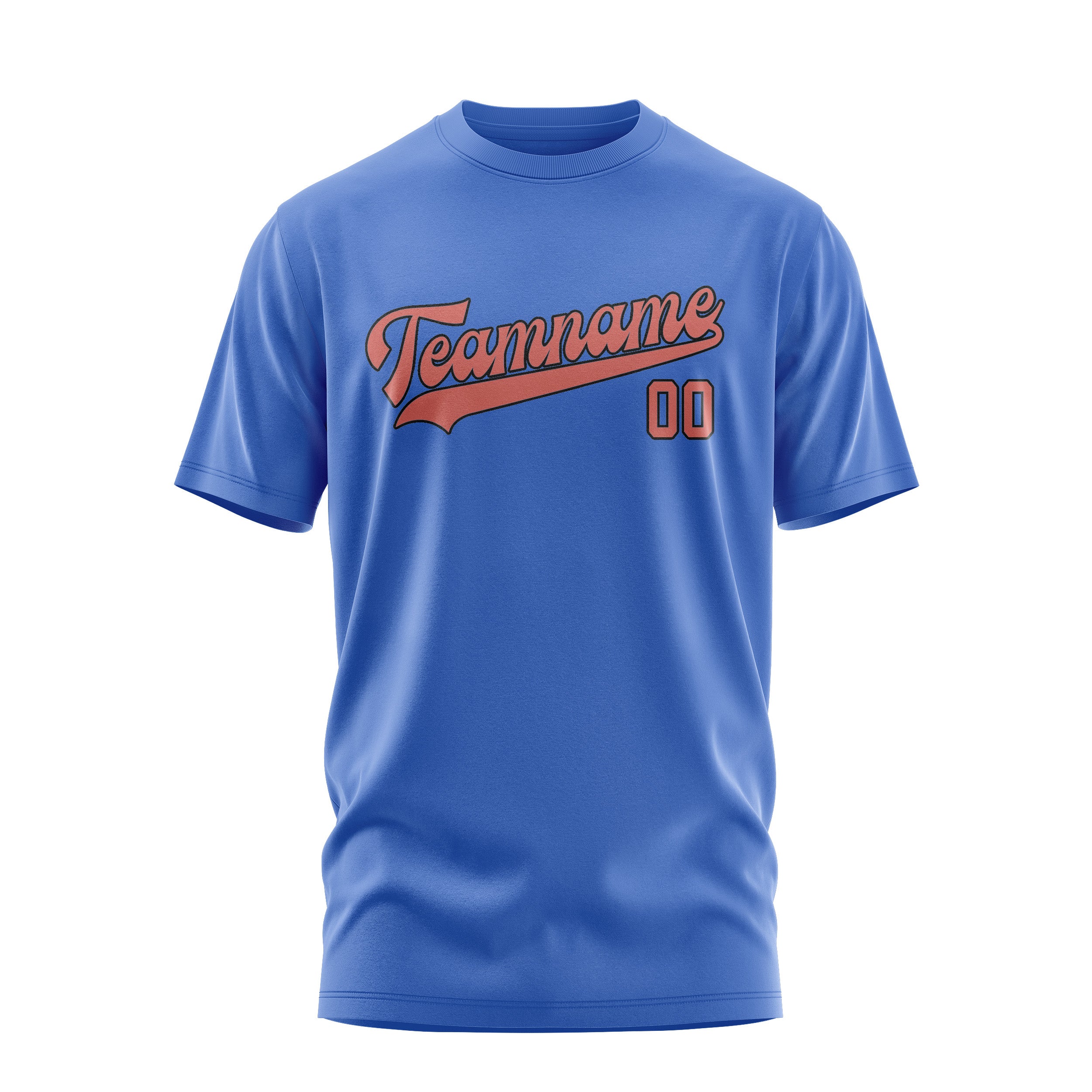 Maßgeschneidertes Himmelblau Kupferrose T-Shirt