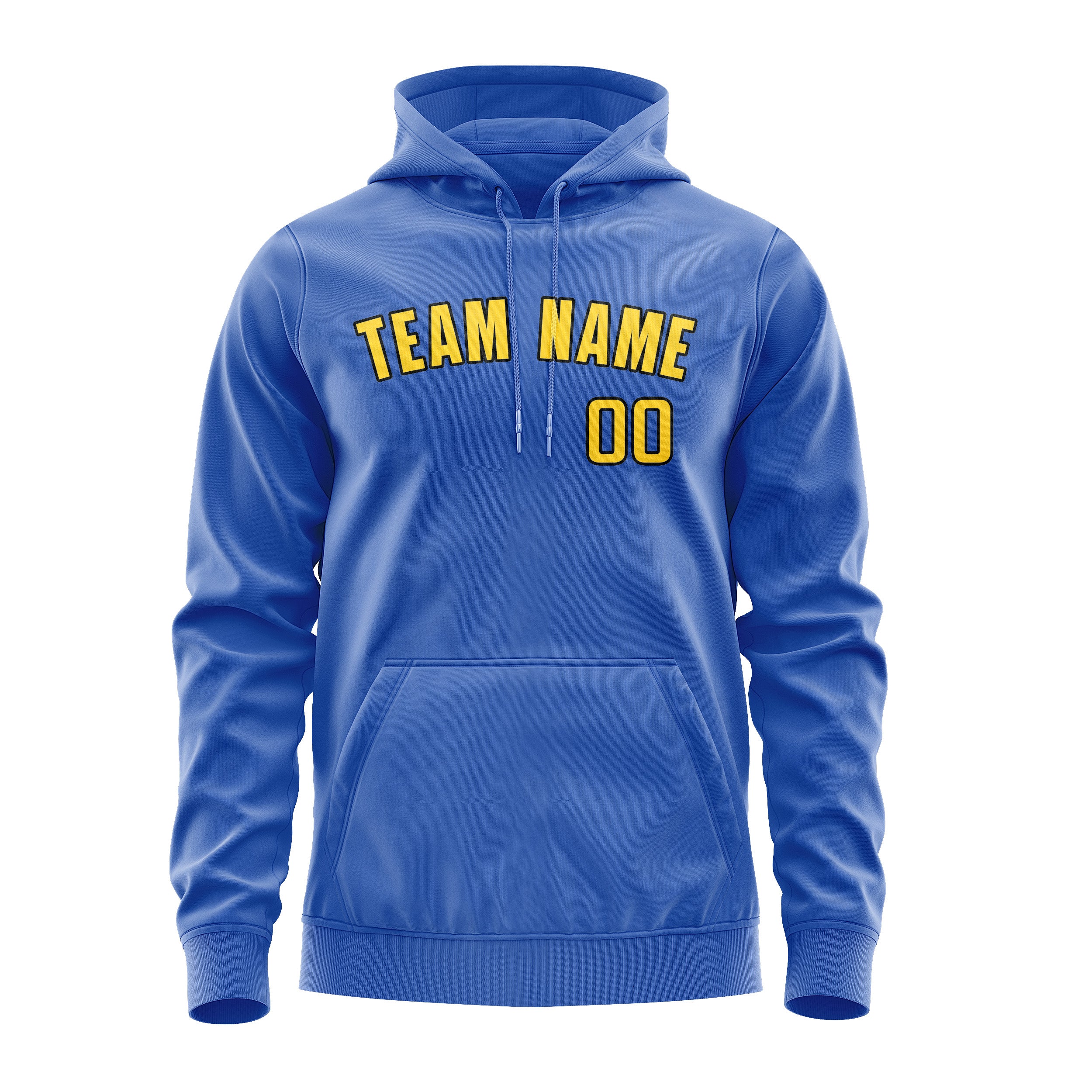 Maßgeschneidertes Himmelblau Gold Hoodie