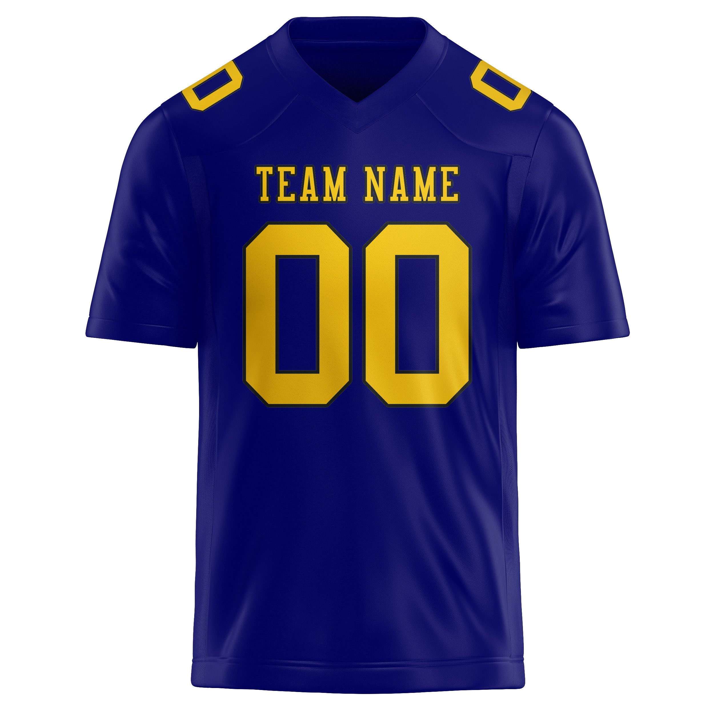 Maglia da rugby professionale personalizzata blu cielo e oro