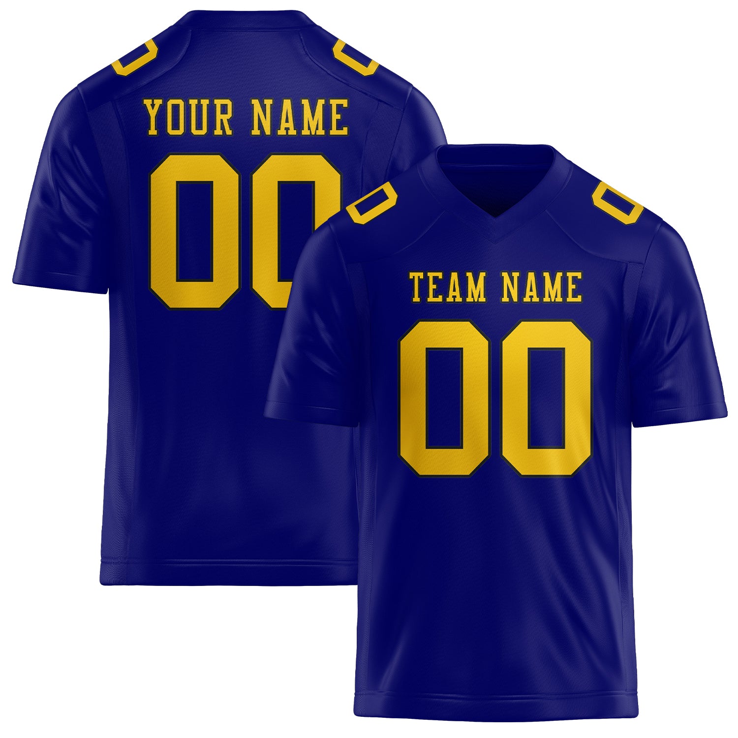 Maglia da rugby professionale personalizzata blu cielo e oro
