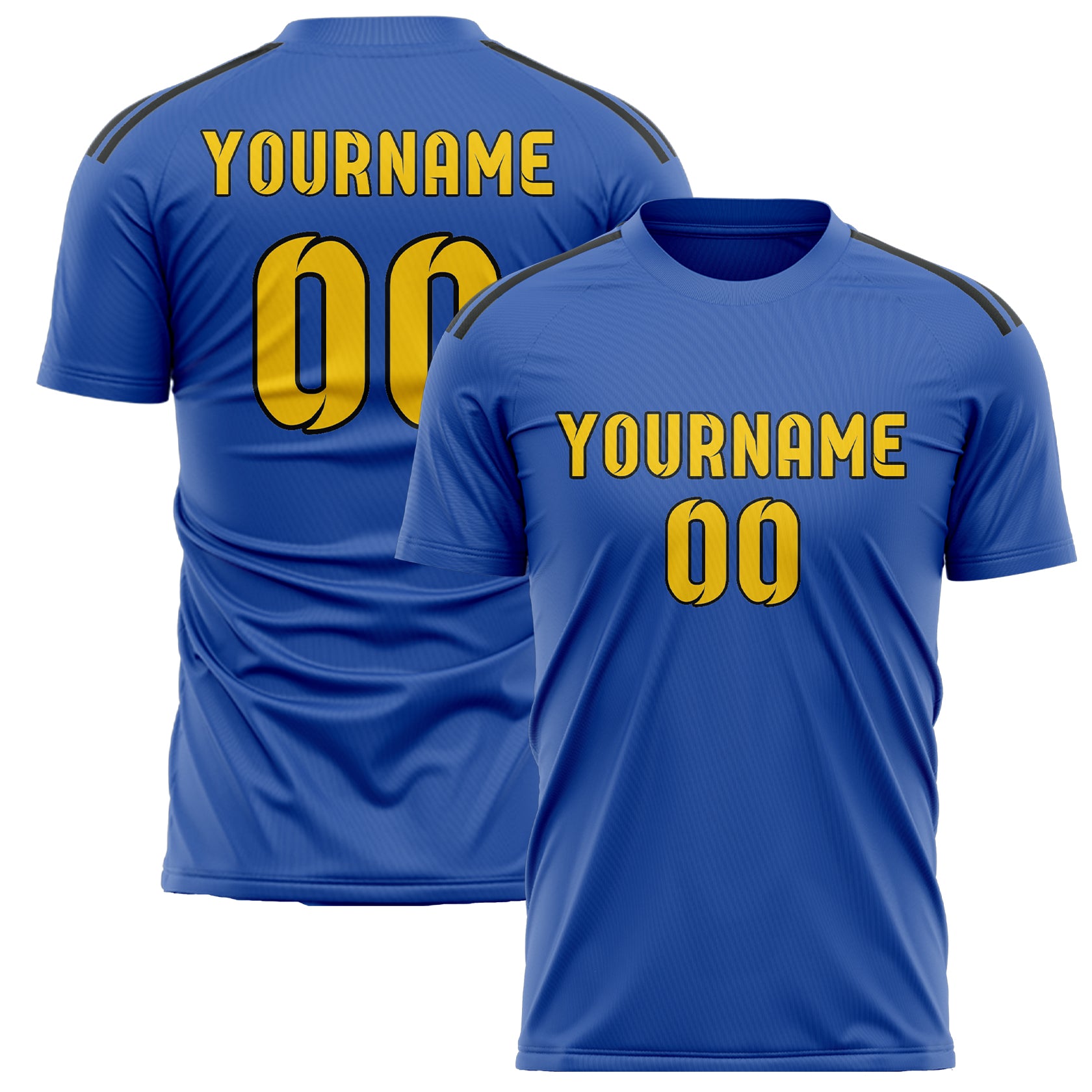 Benutzerdefiniertes Professionelles Himmelblau Gold Fußballtrikot