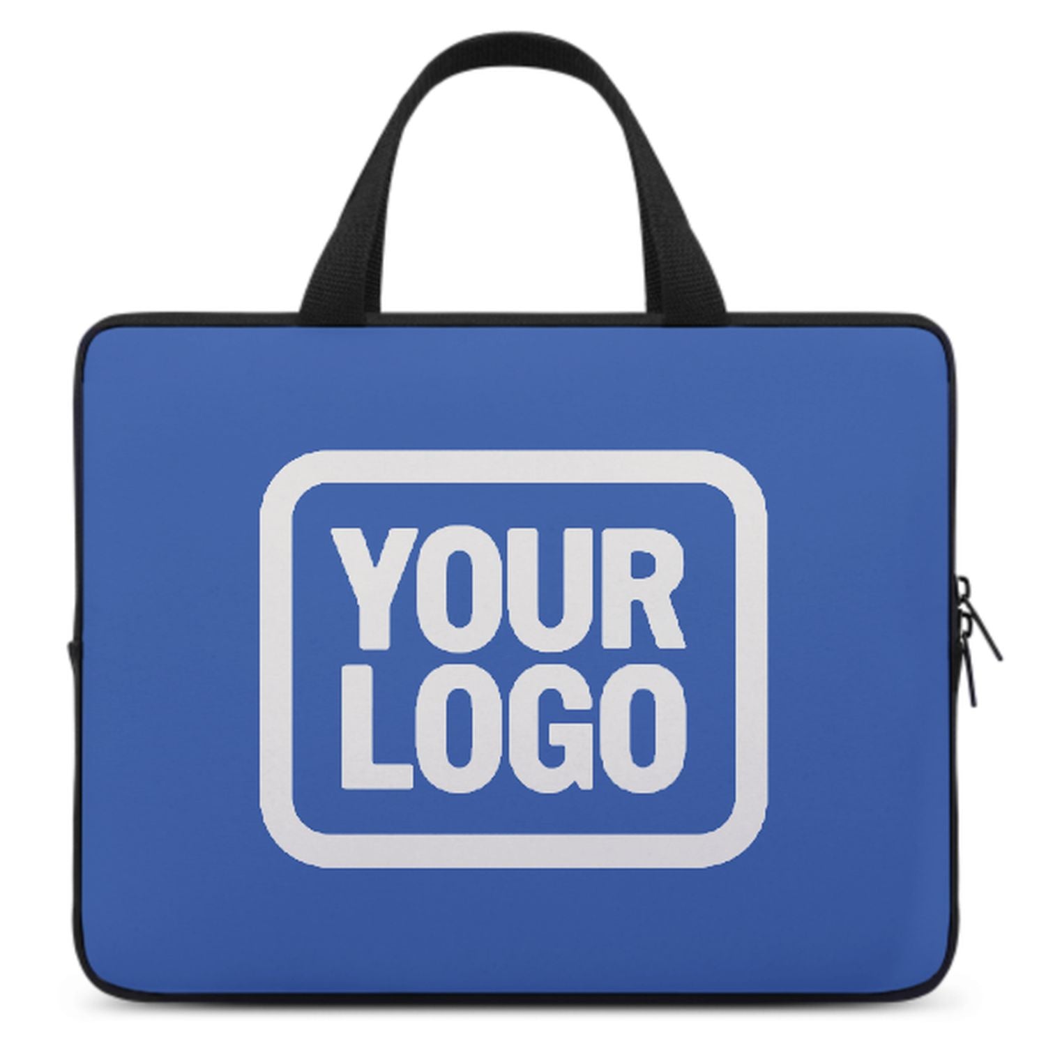 Sac pour ordinateur portable personnalisé bleu ciel blanc