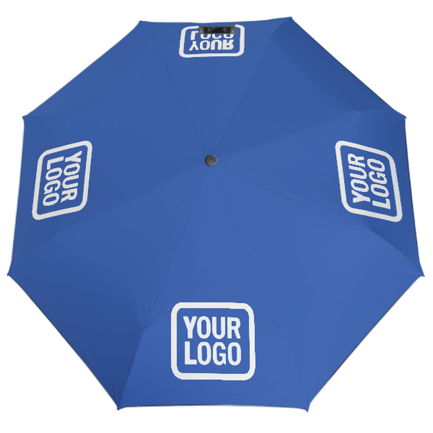 Maßgeschneidertes Himmelblau Weiß Automatik-Regenschirm