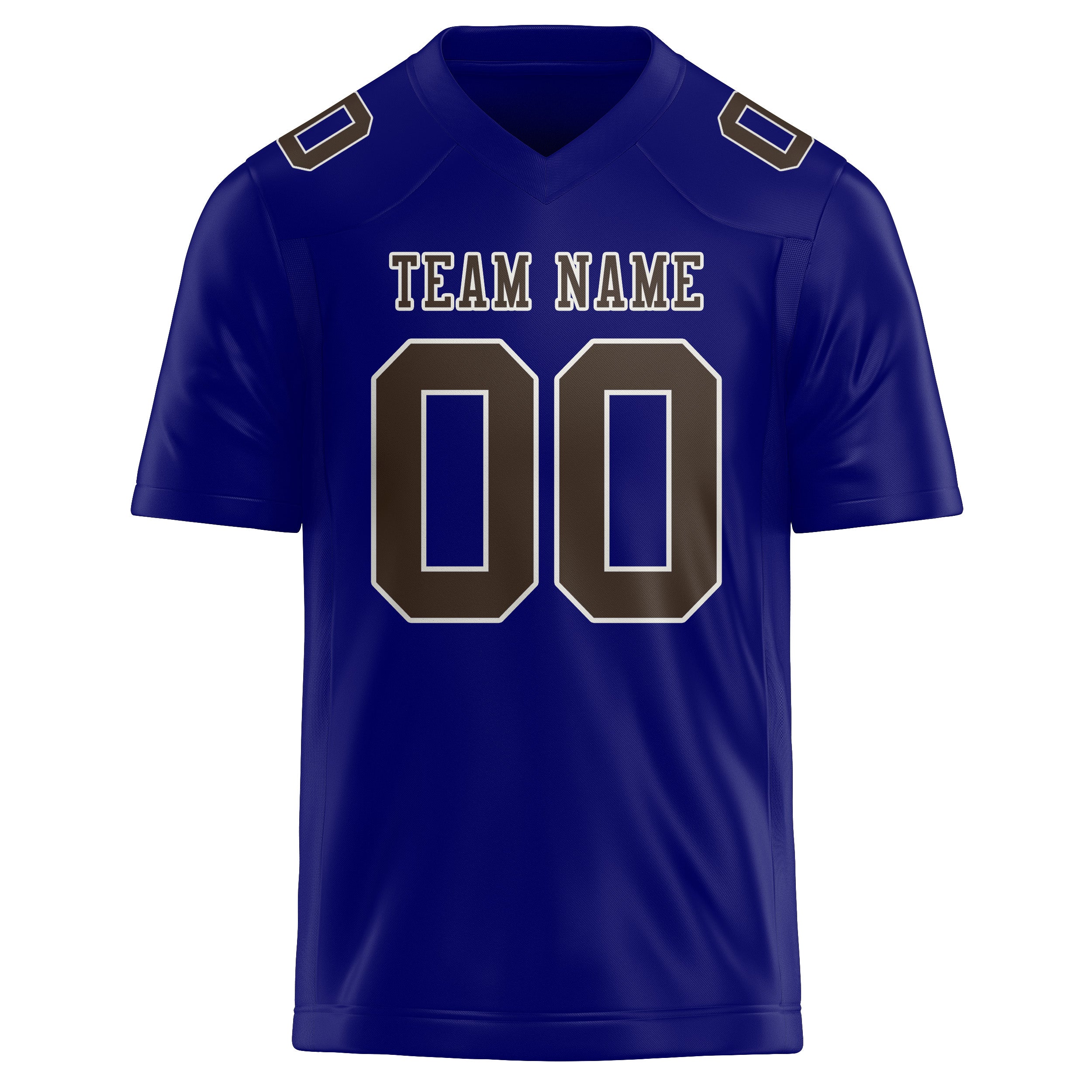 Maglia da rugby blu cielo marrone personalizzata