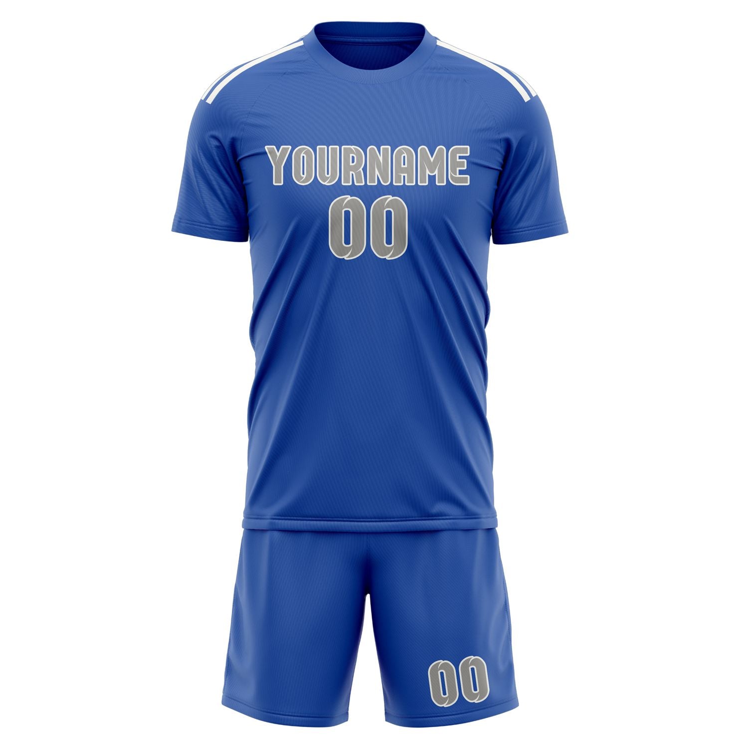Maßgeschneidertes Professionelles Himmelblau Grau Fußballtrikot-Set