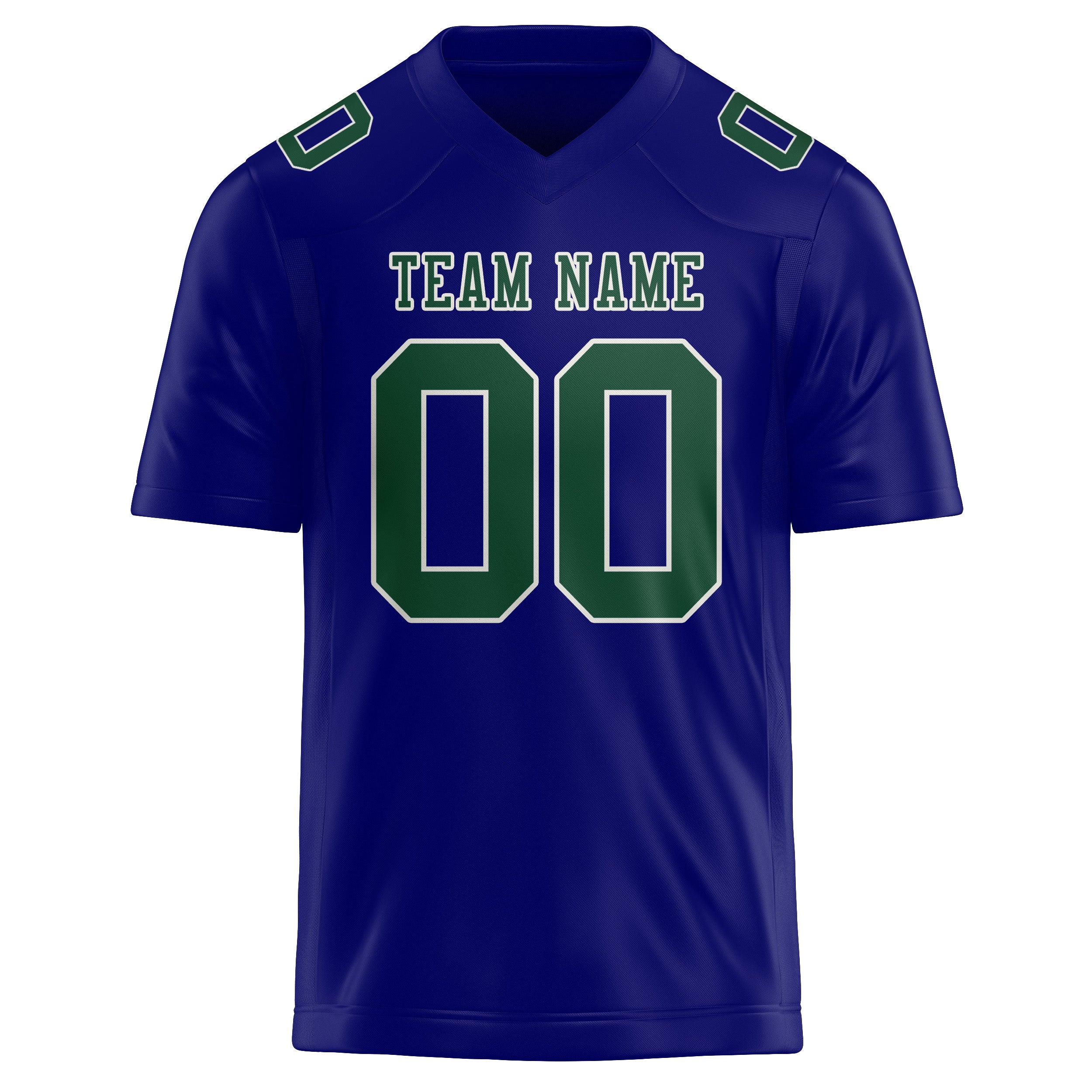 Maglia da rugby professionale personalizzata blu cielo verde muschio