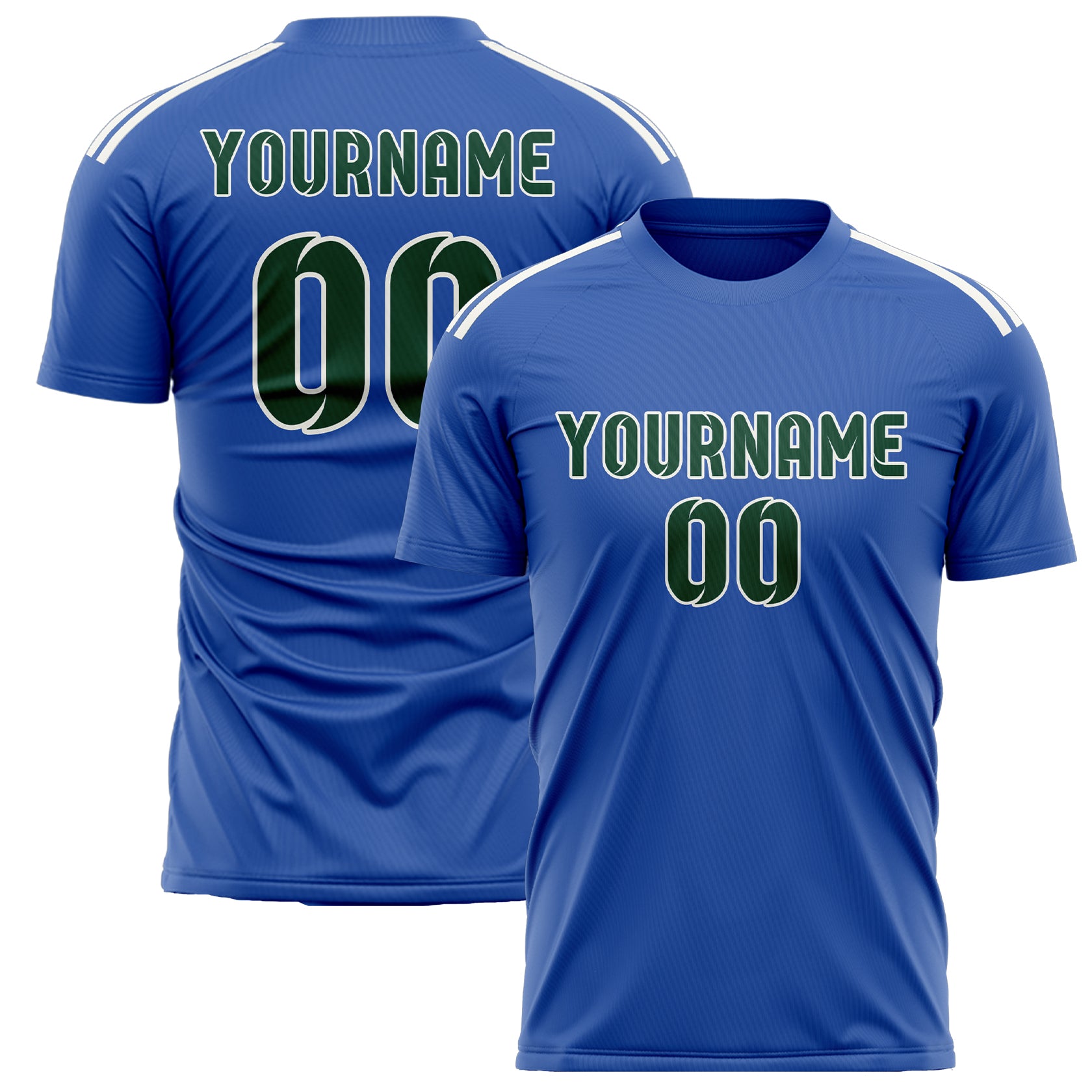 Benutzerdefiniertes Professionelles Himmelblau Moosgrün Fußballtrikot