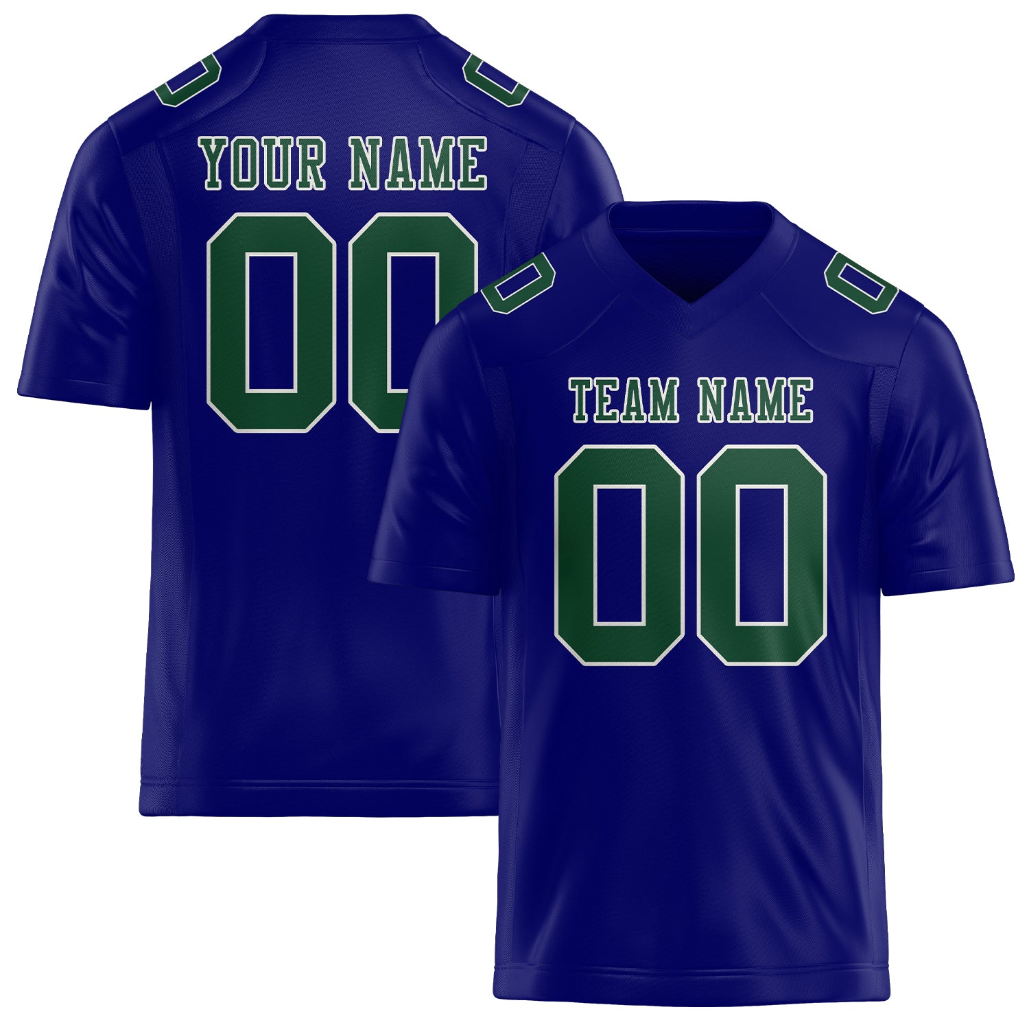 Maglia da rugby professionale personalizzata blu cielo verde muschio