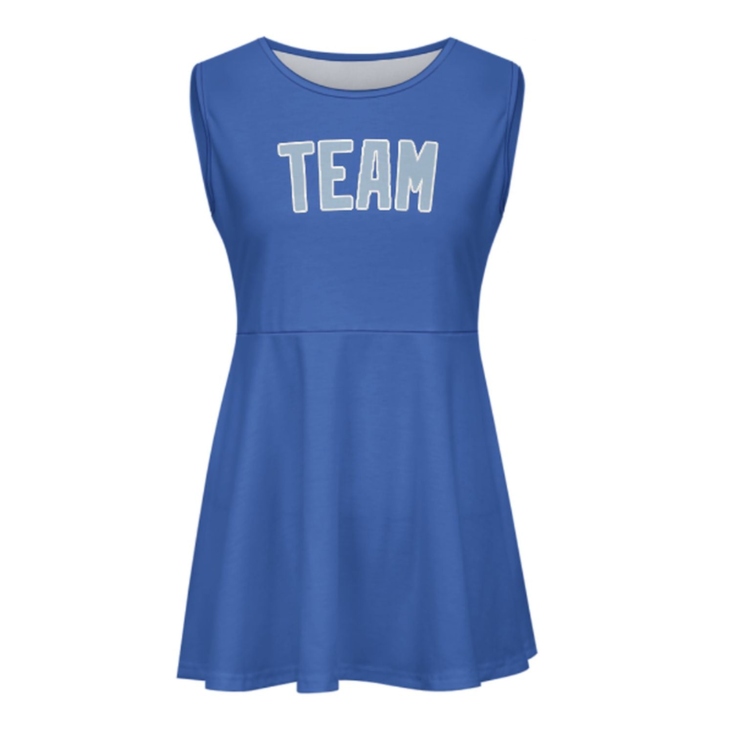 Maßgeschneidertes Himmelblau Hellblau Cheerleader-Kleid