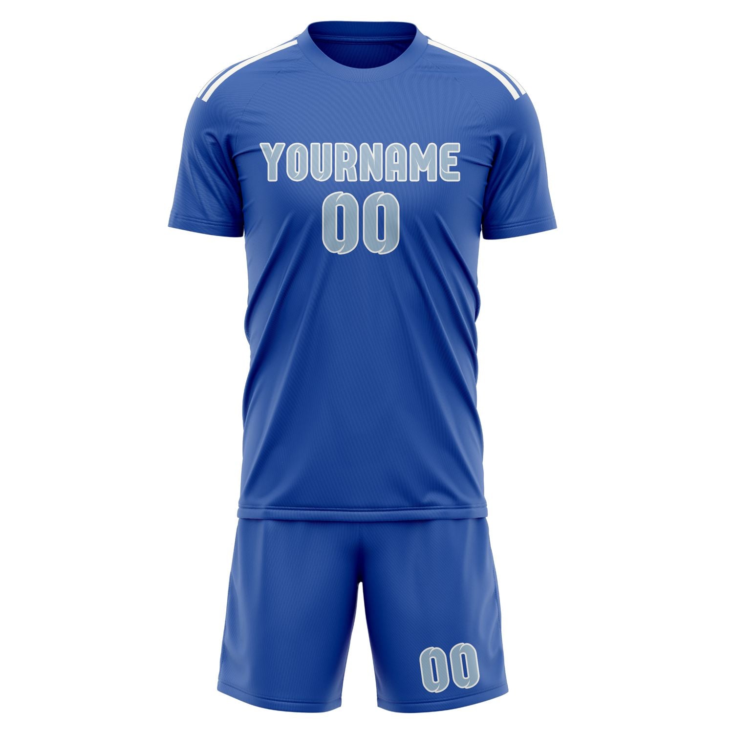 Maßgeschneidertes Professionelles Himmelblau Hellblau Fußballtrikot-Set