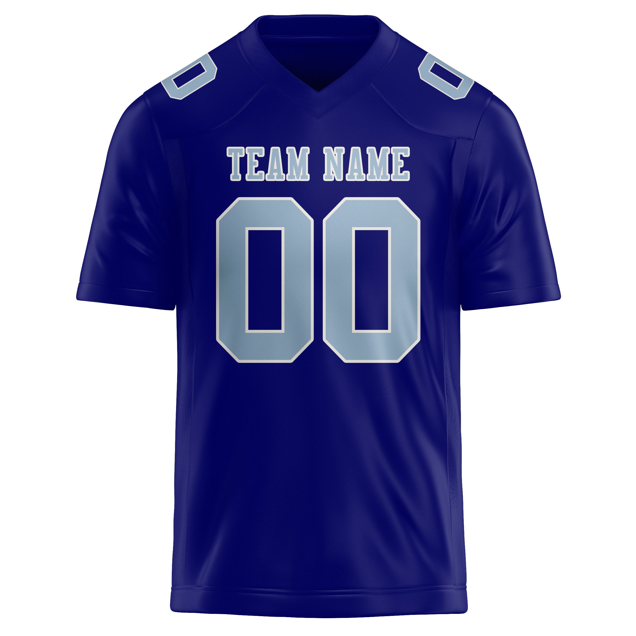 Maglia da rugby professionale personalizzata blu cielo azzurro