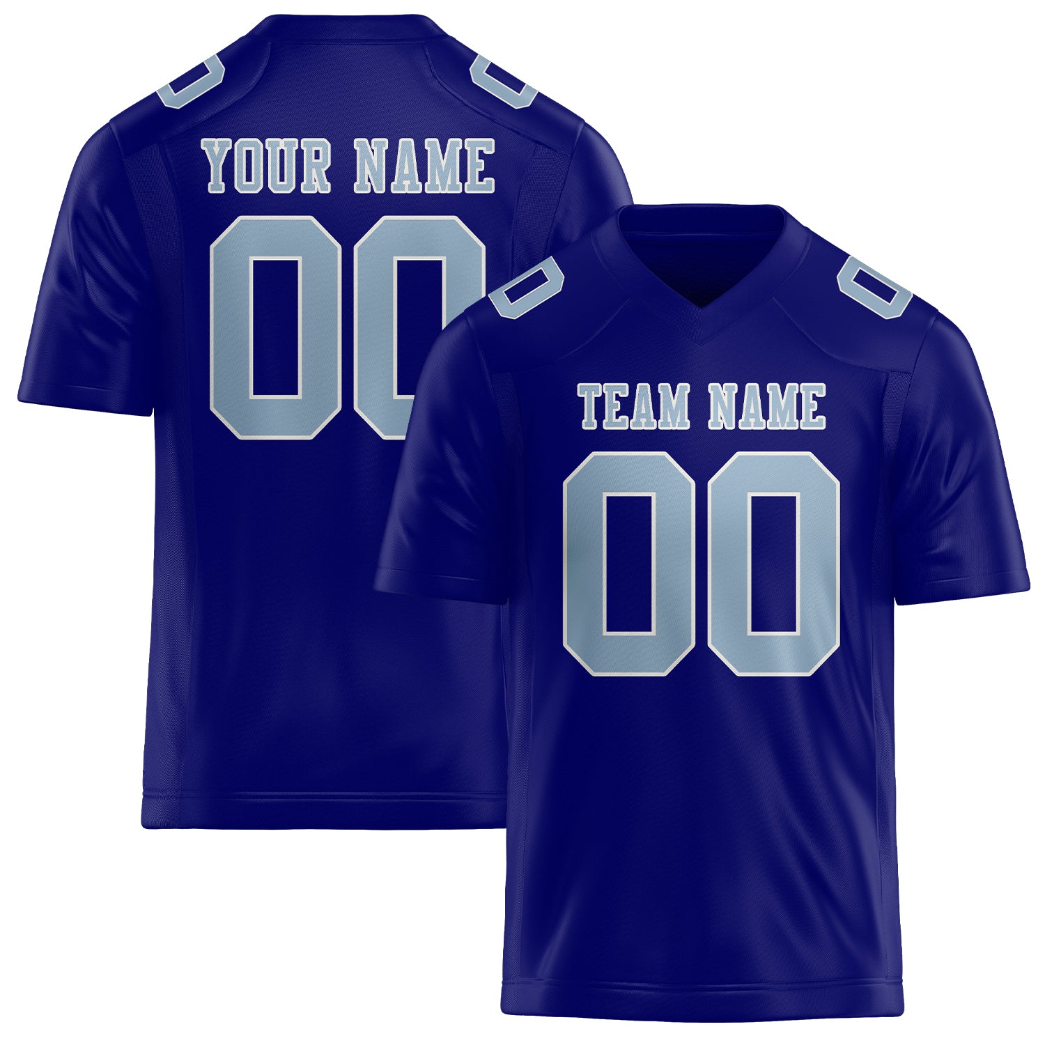 Maglia da rugby professionale personalizzata blu cielo azzurro
