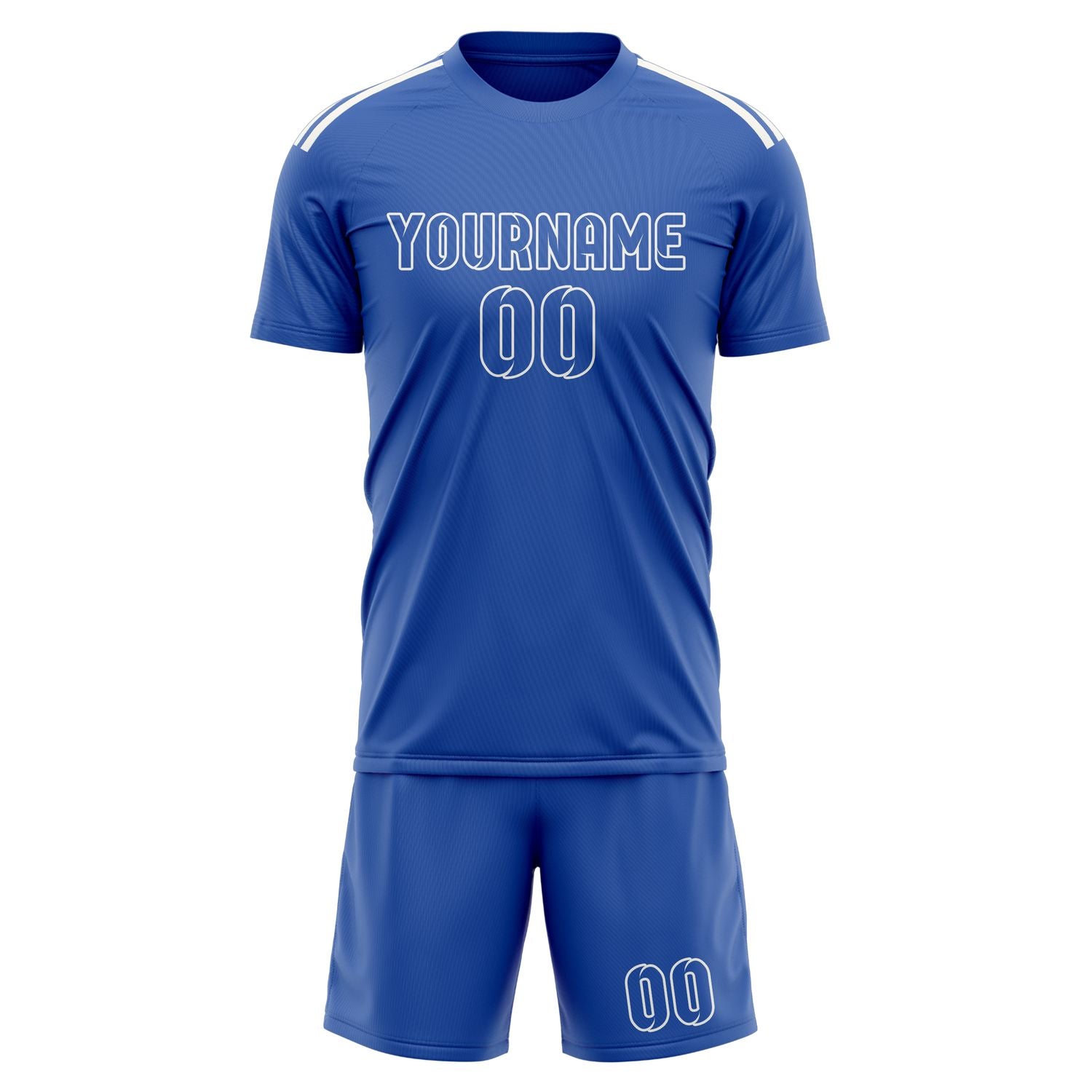 Maßgeschneidertes Professionelles Himmelblau Himmelblau Fußballtrikot-Set