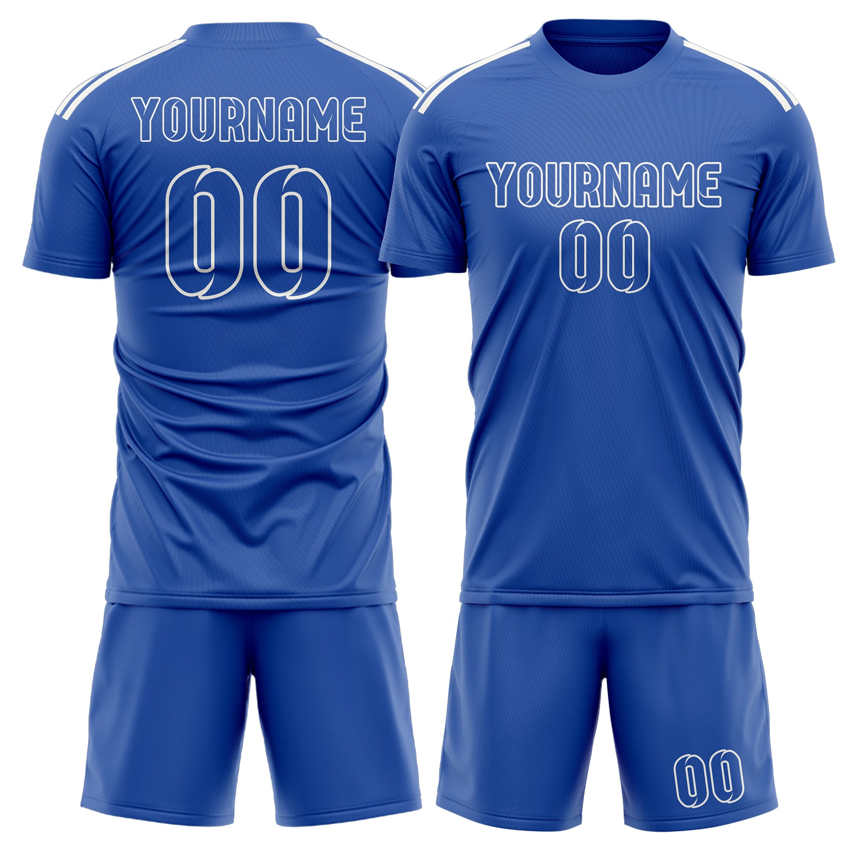 Maßgeschneidertes Professionelles Himmelblau Himmelblau Fußballtrikot-Set