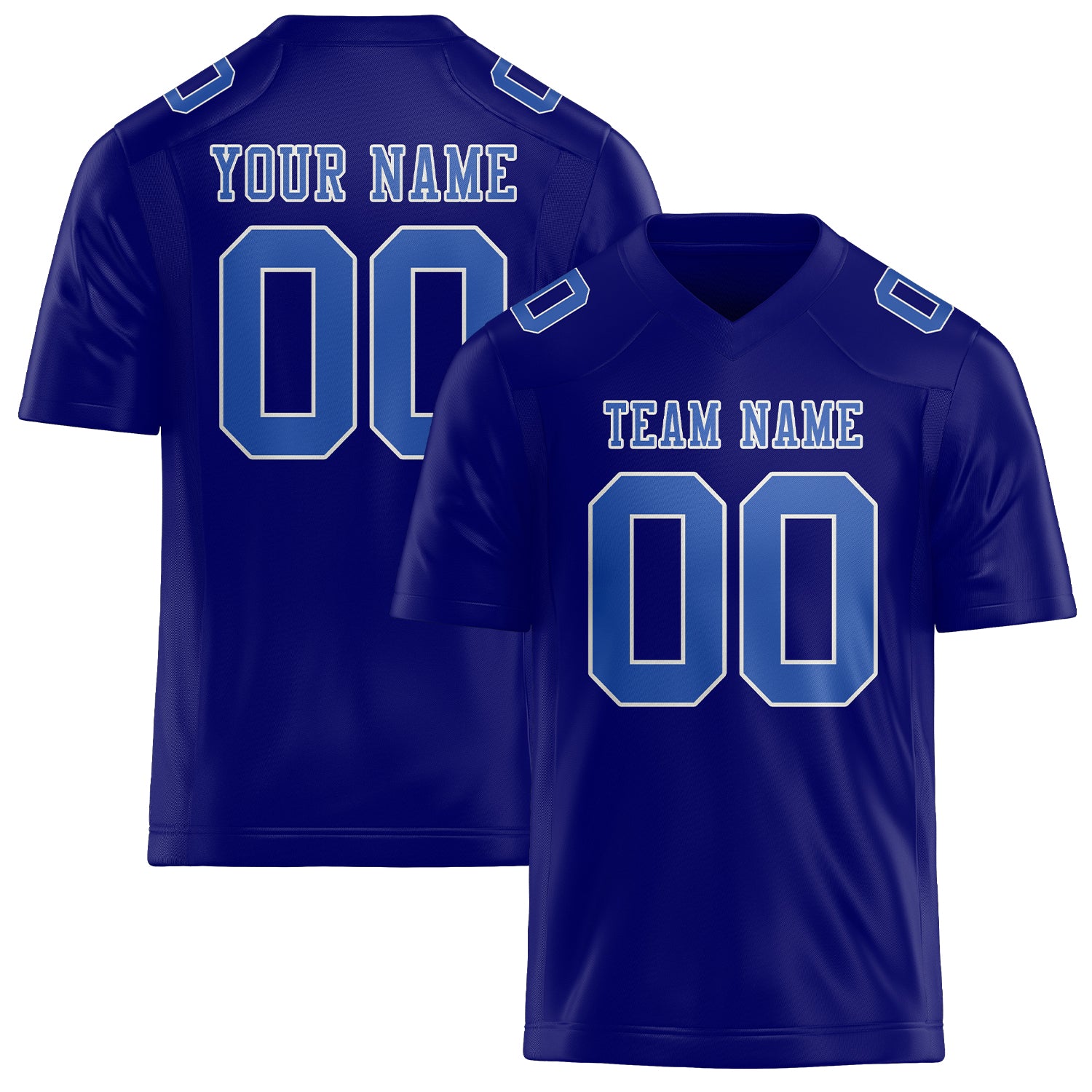 Maglia da rugby professionale personalizzata Sky Blue Sky Blue