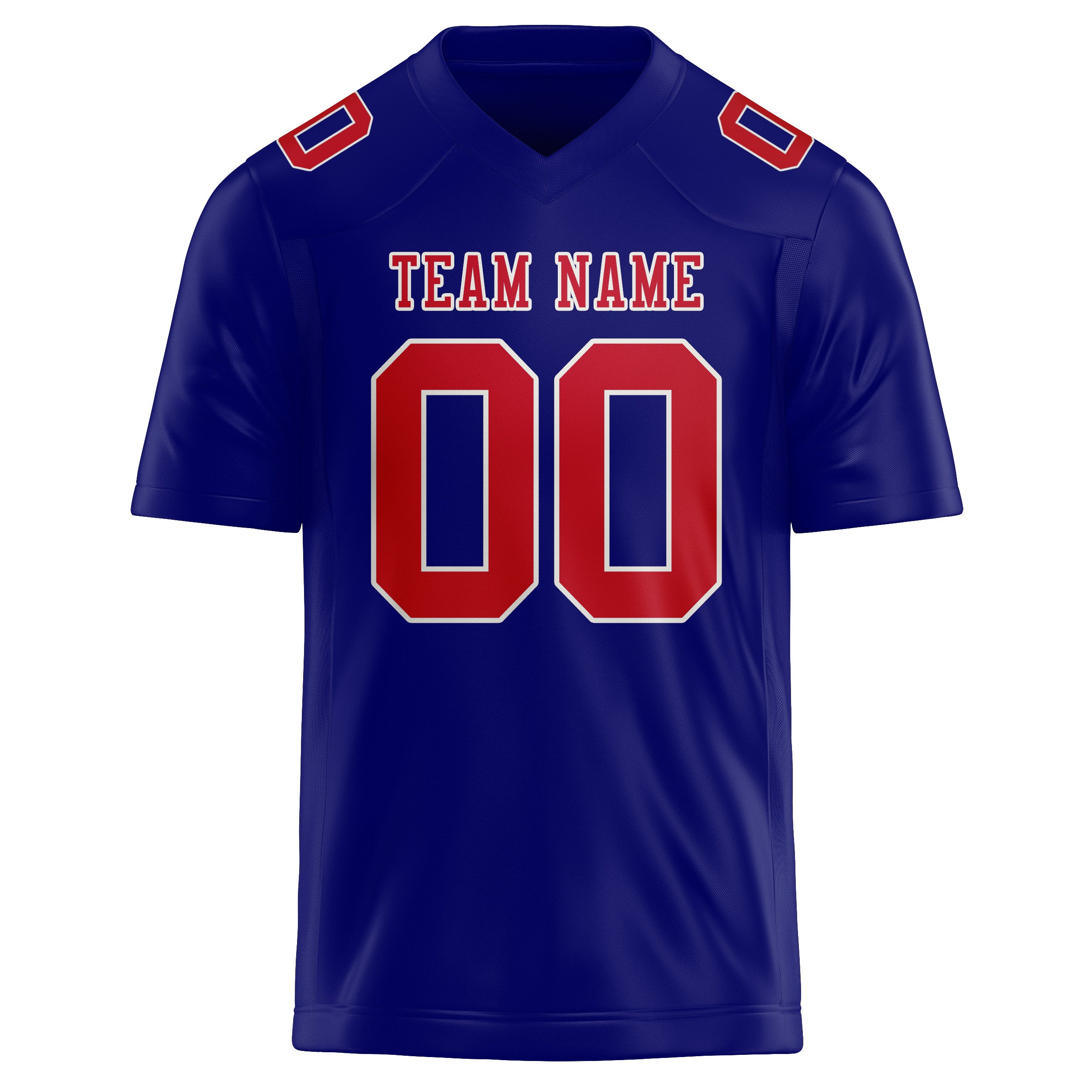 Maglia da rugby professionale personalizzata blu cielo e rossa