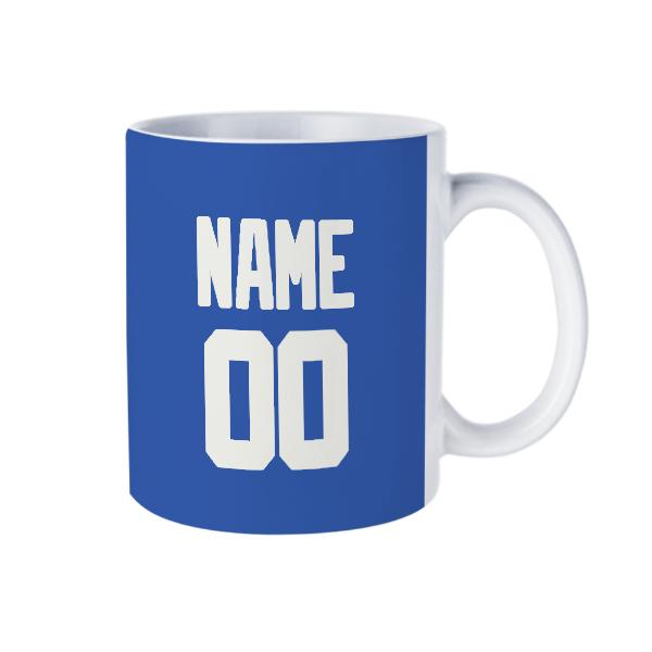 Maßgeschneidertes Himmelblau Weiß Becher