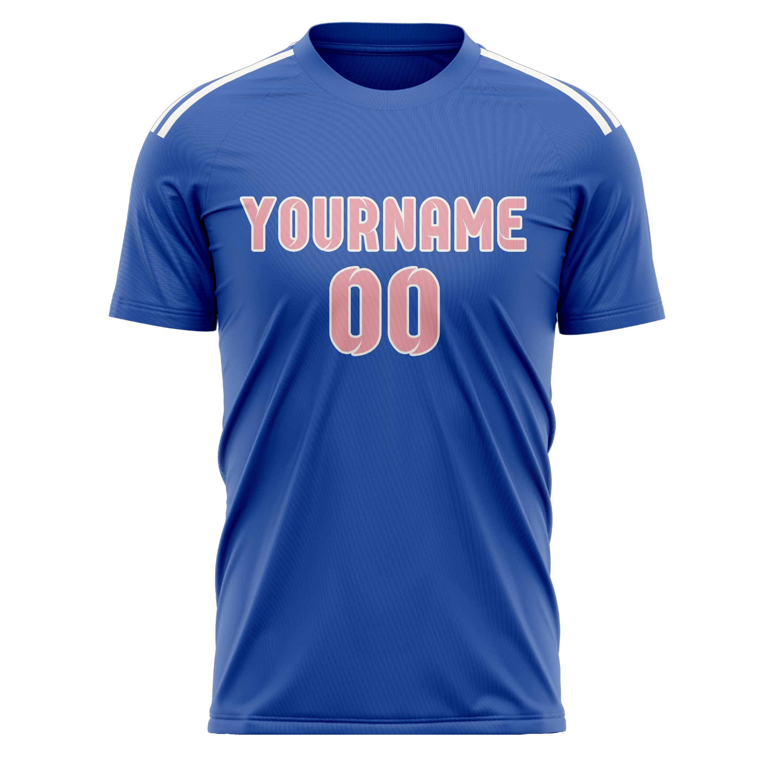 Benutzerdefiniertes Professionelles Himmelblau Rosa Fußballtrikot