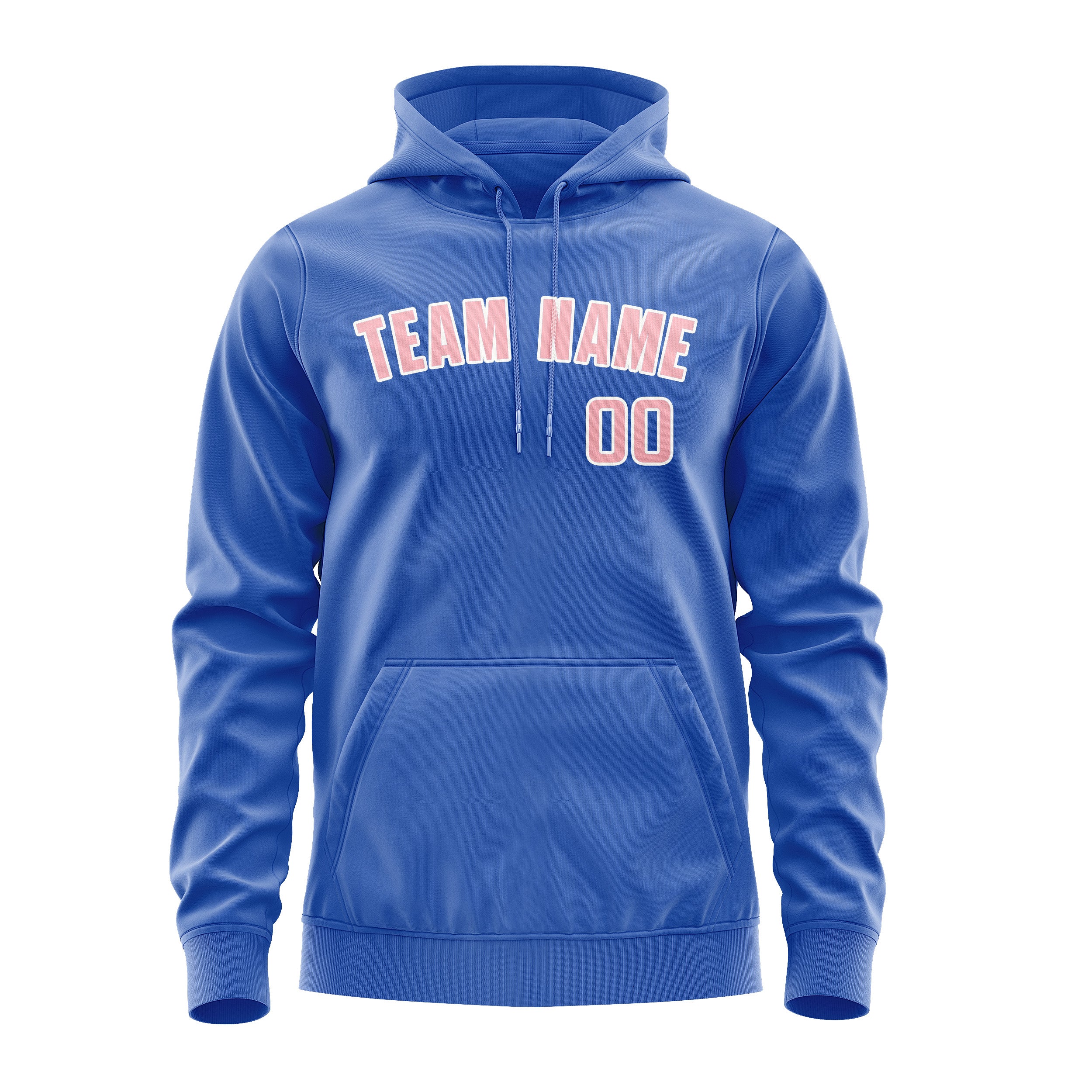 Maßgeschneidertes Himmelblau Rosa Hoodie