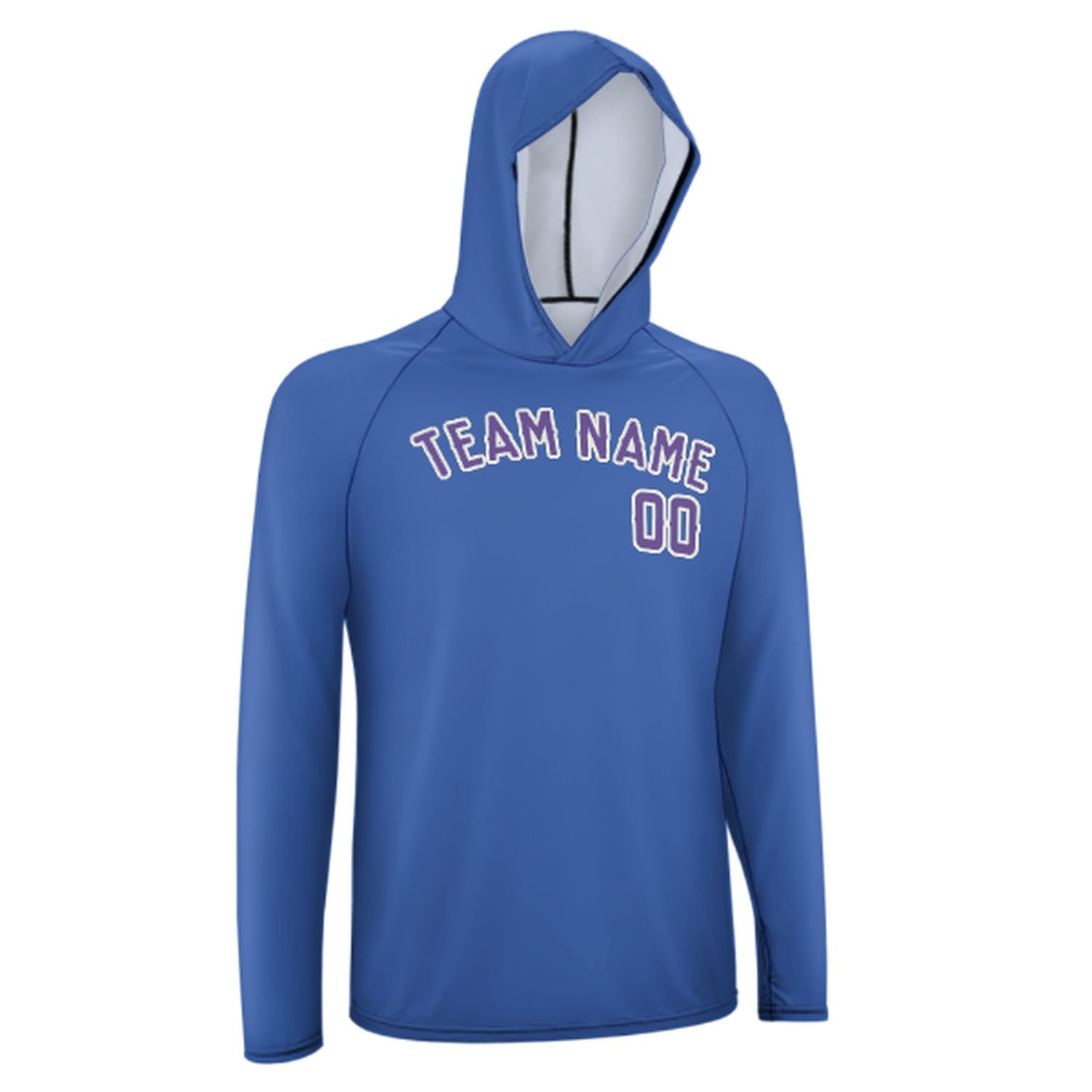 Maßgeschneidertes Himmelblau Lavendel UV-Hoodie