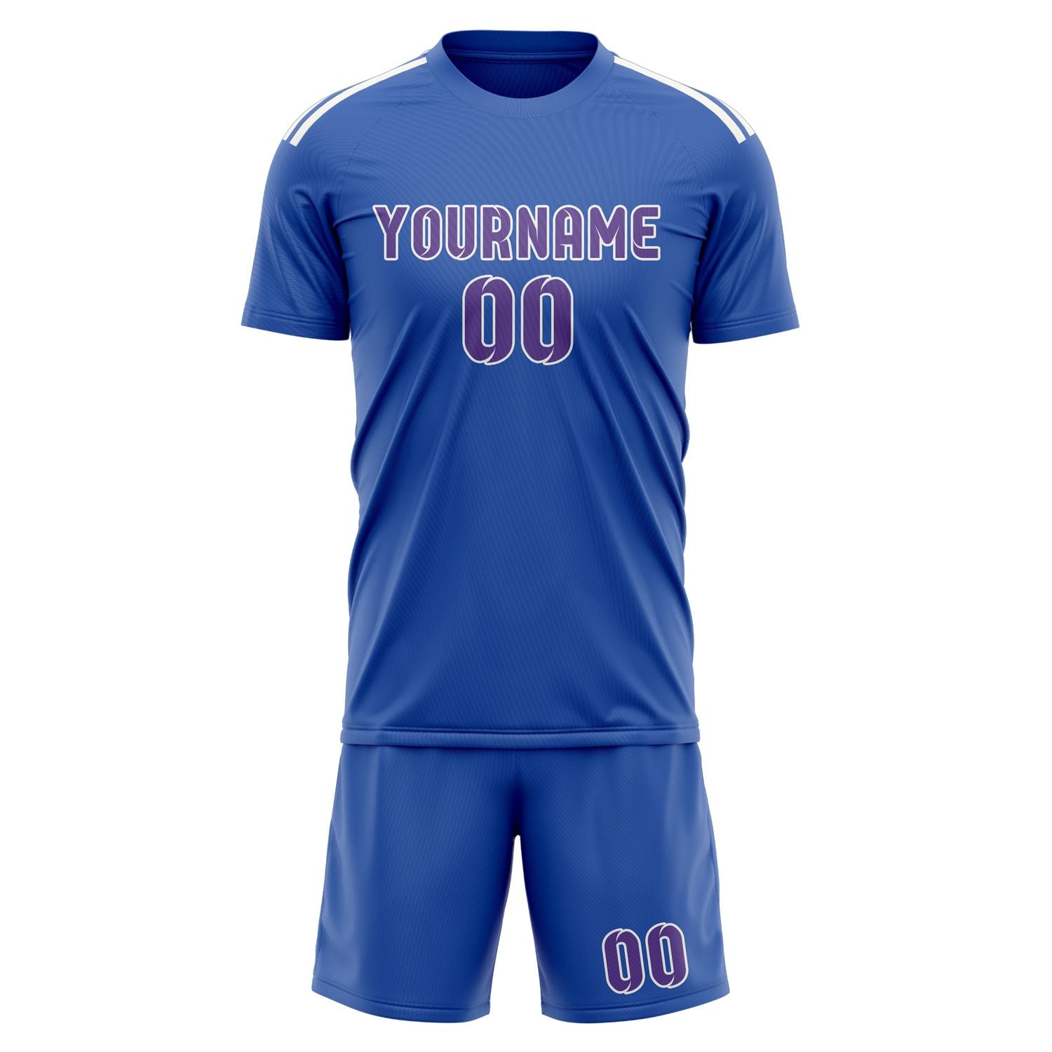 Maßgeschneidertes Professionelles Himmelblau Lavendel Fußballtrikot-Set