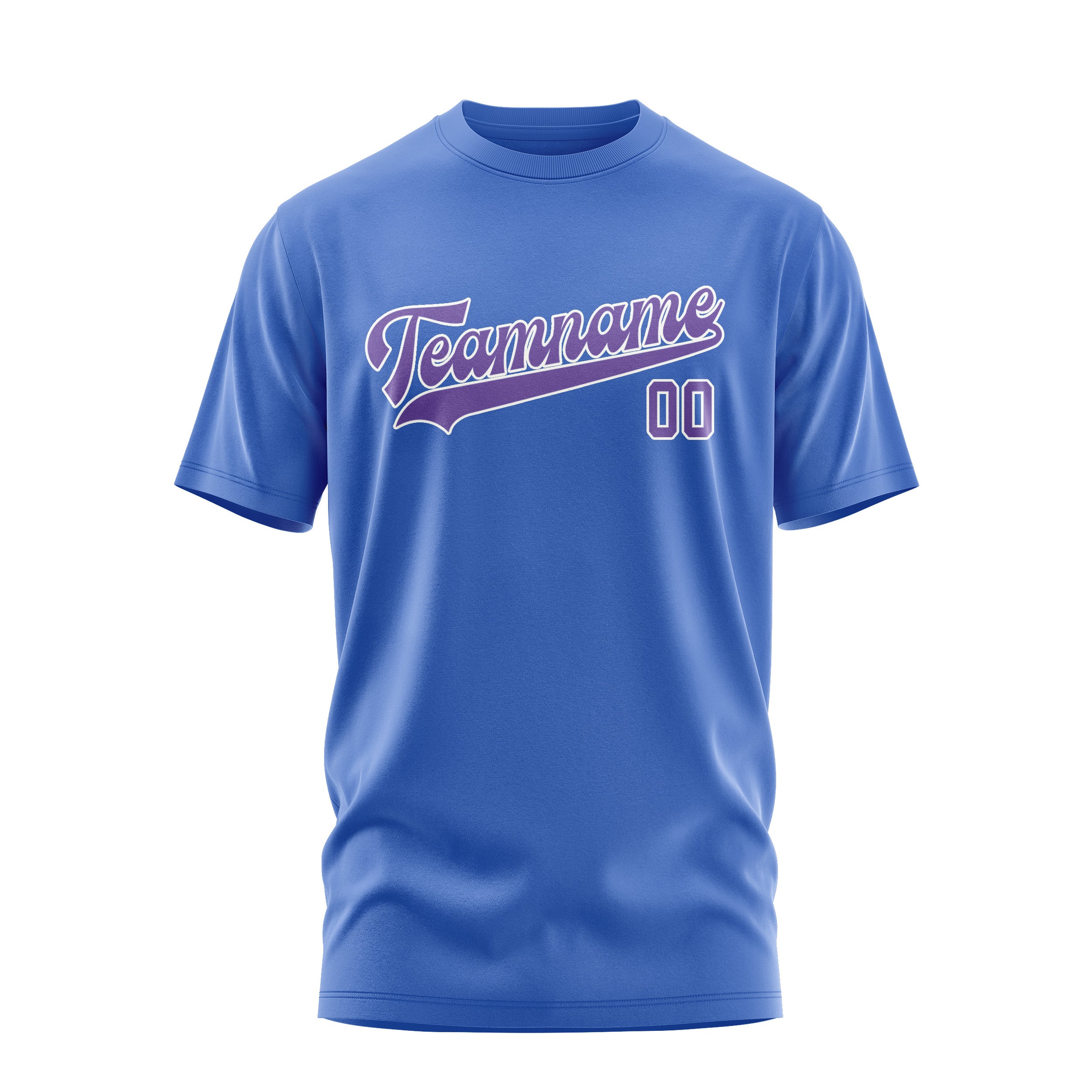 Maßgeschneidertes Himmelblau Lavendel T-Shirt