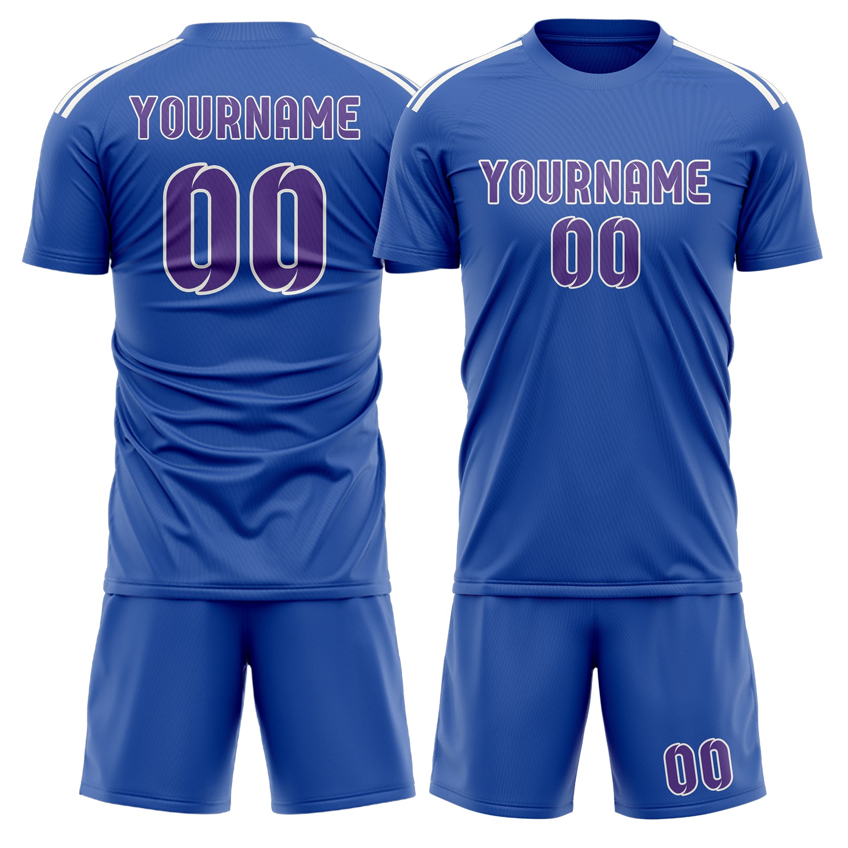 Maßgeschneidertes Professionelles Himmelblau Lavendel Fußballtrikot-Set