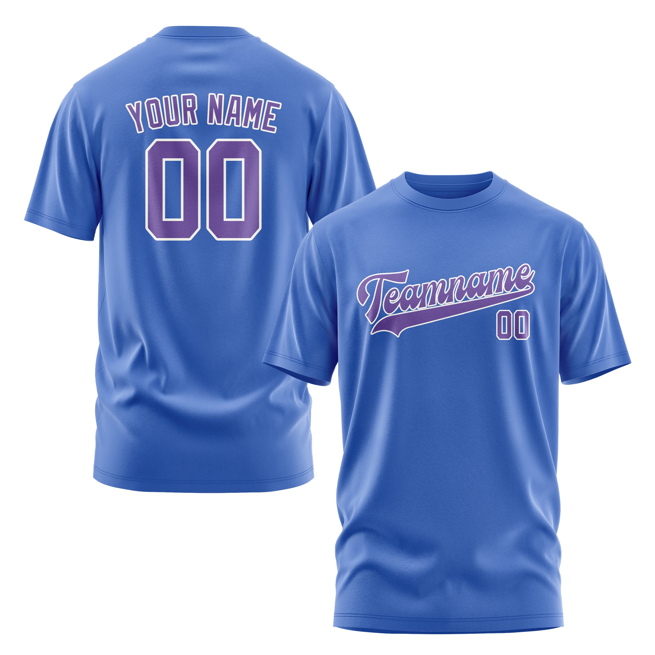 Maßgeschneidertes Himmelblau Lavendel T-Shirt