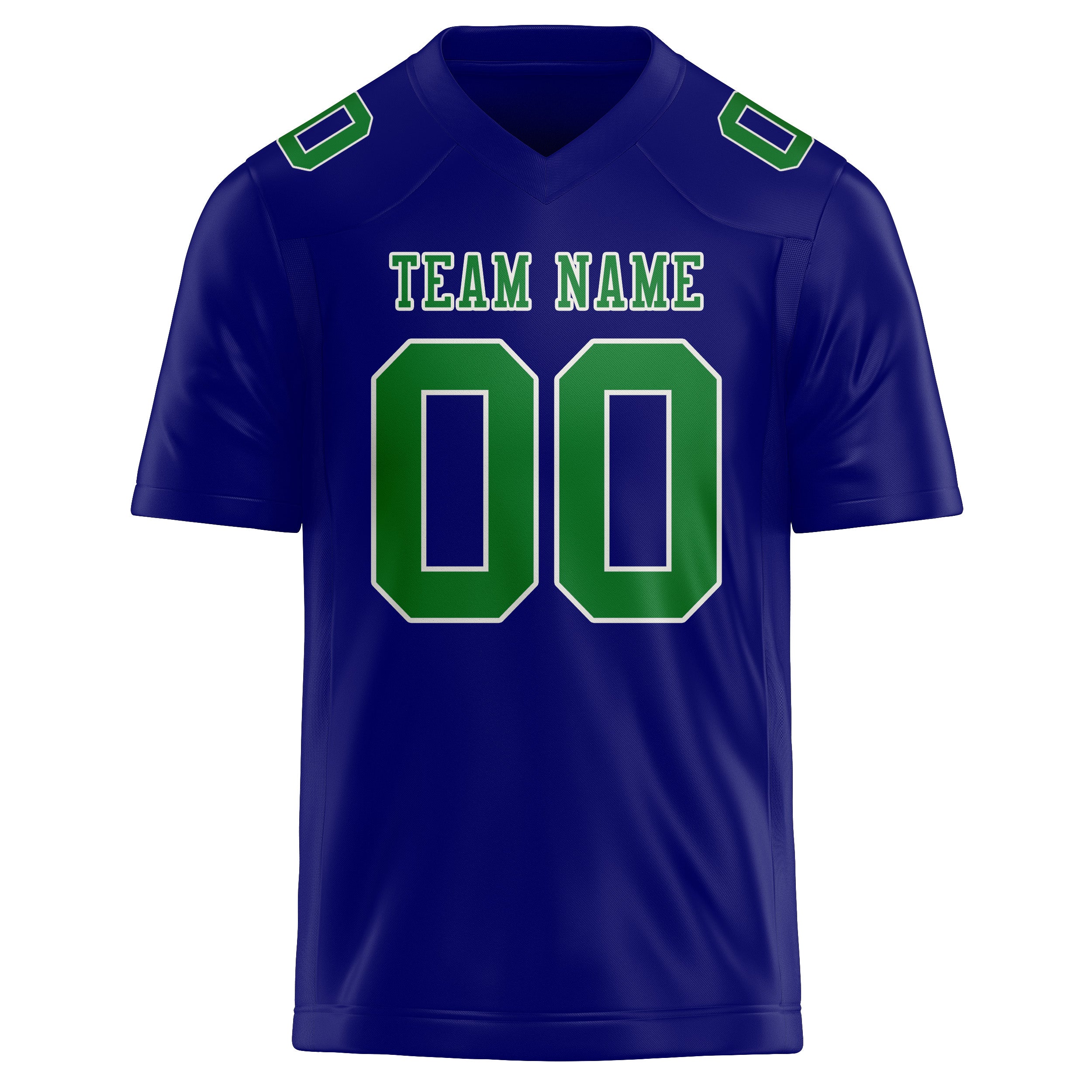 Maglia da rugby professionale personalizzata blu cielo verde smeraldo