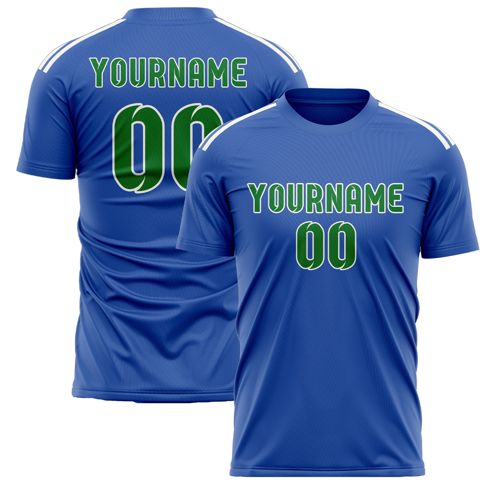 Benutzerdefiniertes Professionelles Himmelblau Smaragdgrün Fußballtrikot
