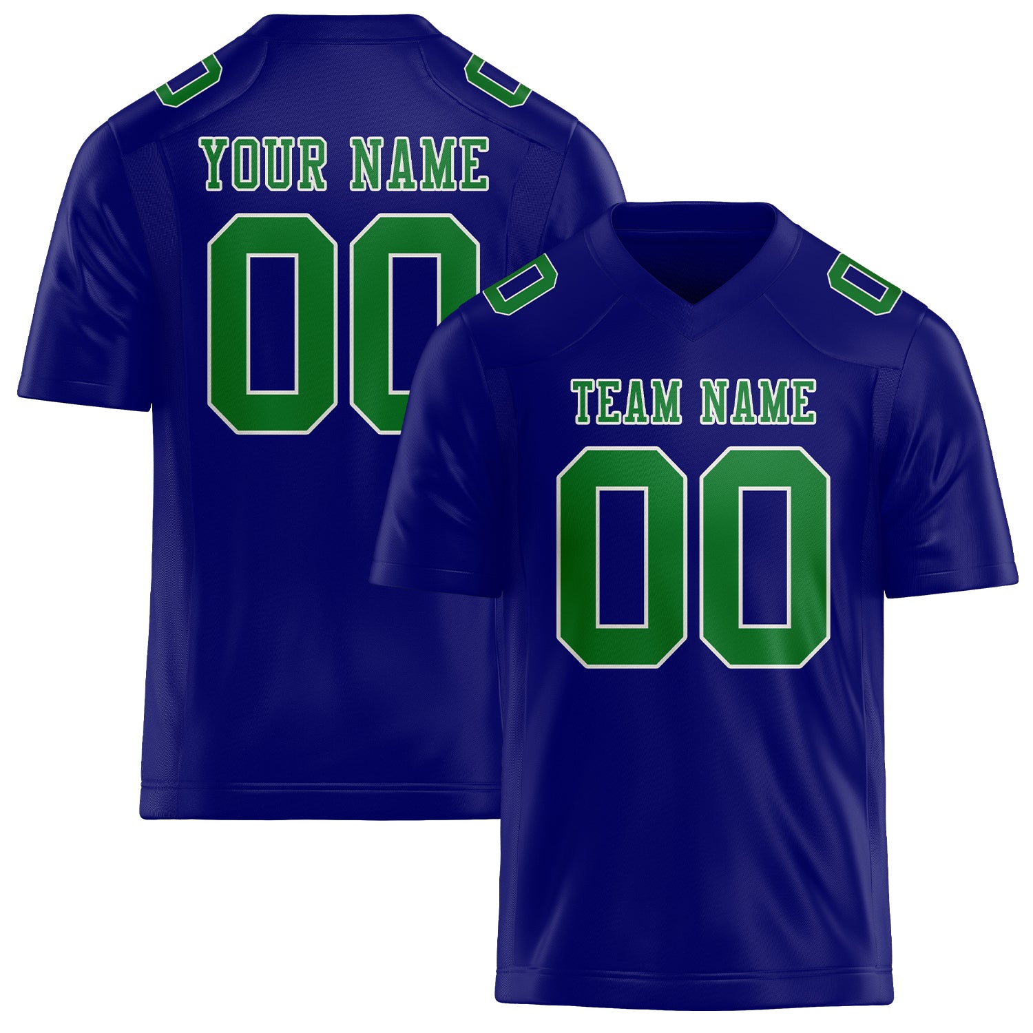 Maglia da rugby professionale personalizzata blu cielo verde smeraldo