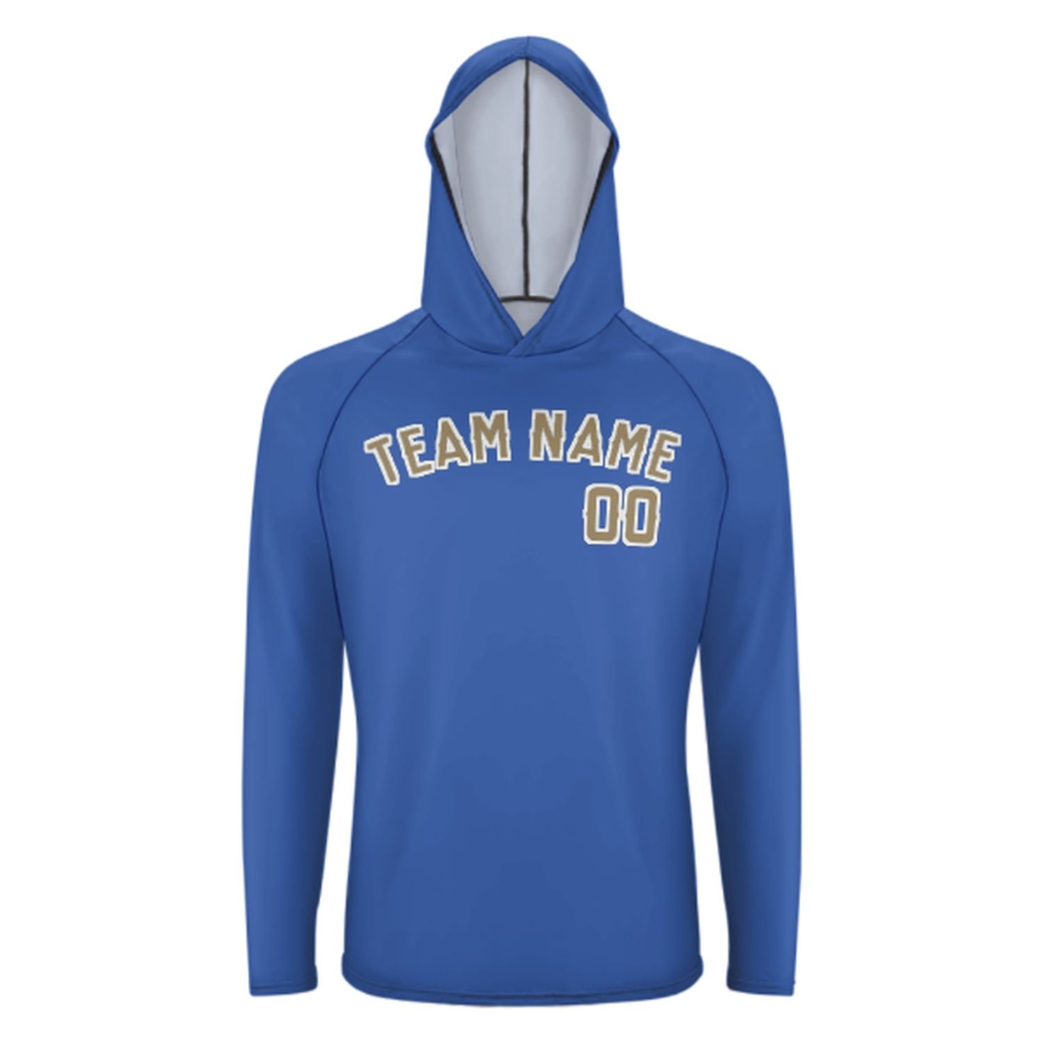Maßgeschneidertes Himmelblau Hellkhaki UV-Hoodie
