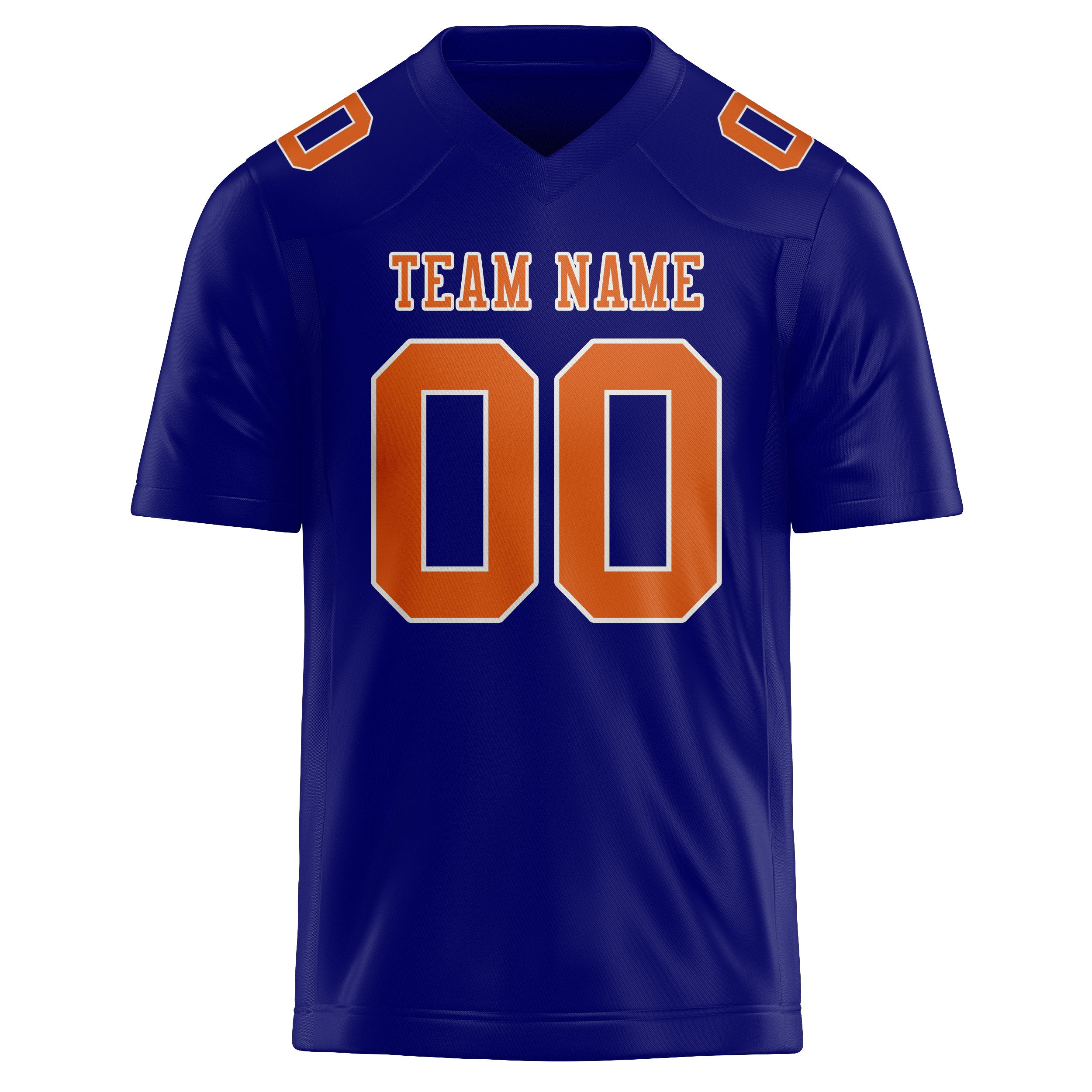 Maglia da rugby professionale personalizzata blu cielo arancione