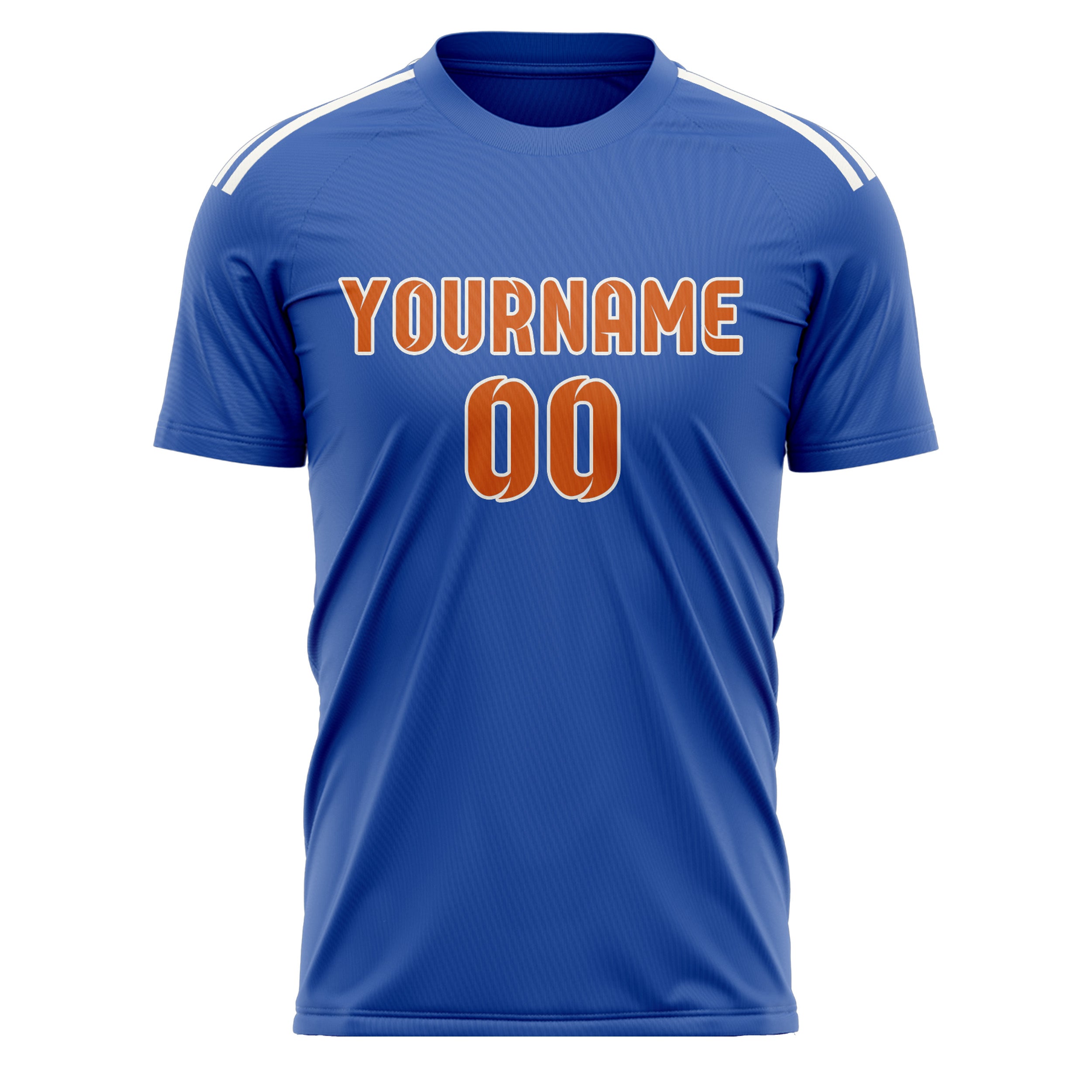 Benutzerdefiniertes Professionelles Himmelblau Orange Fußballtrikot