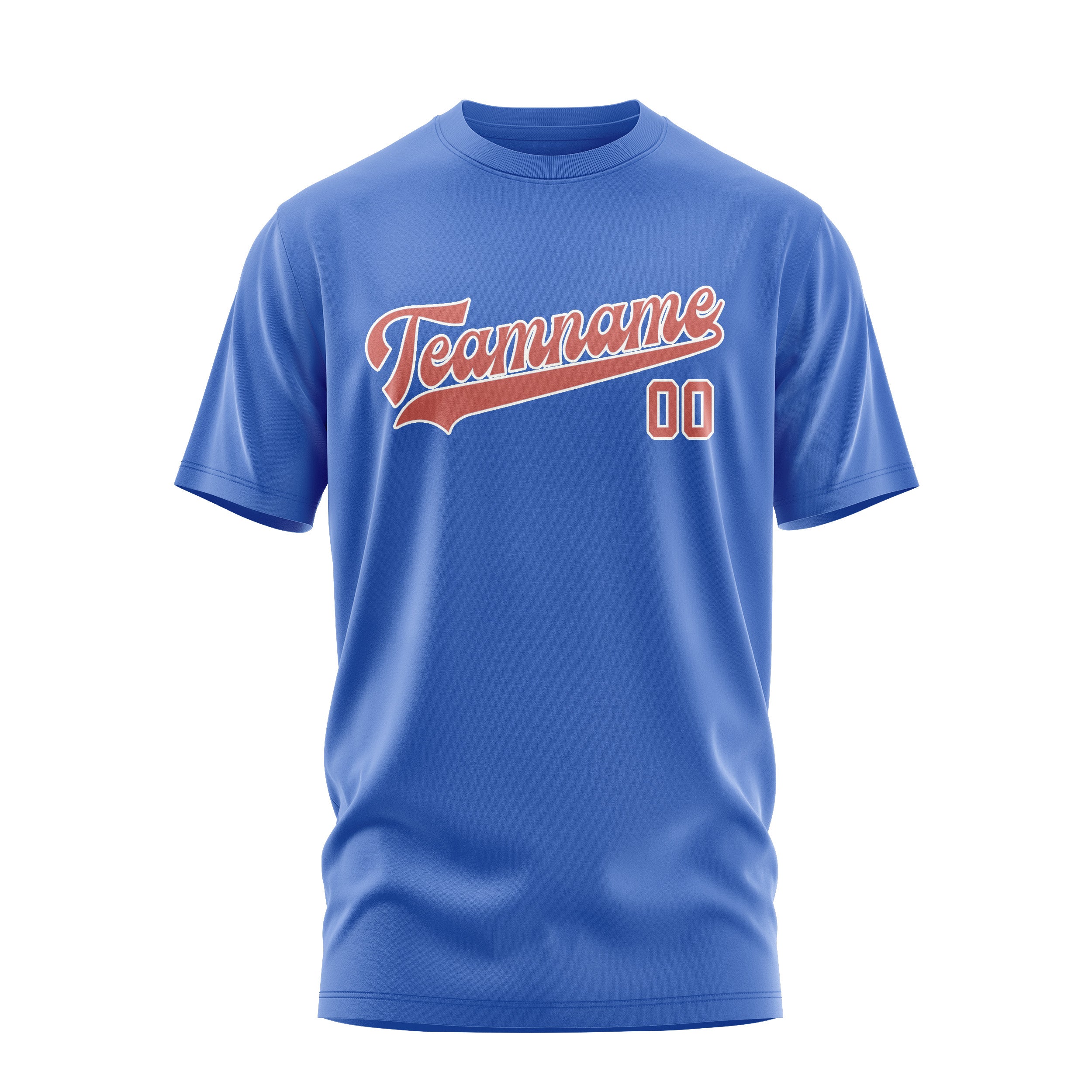 Maßgeschneidertes Himmelblau Kupferrose T-Shirt