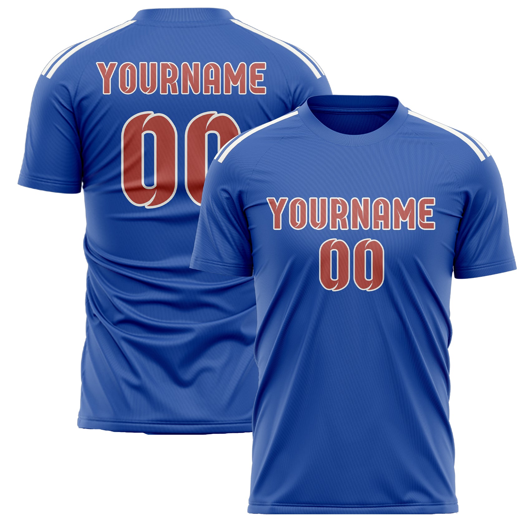 Benutzerdefiniertes Professionelles Himmelblau Kupferrose Fußballtrikot