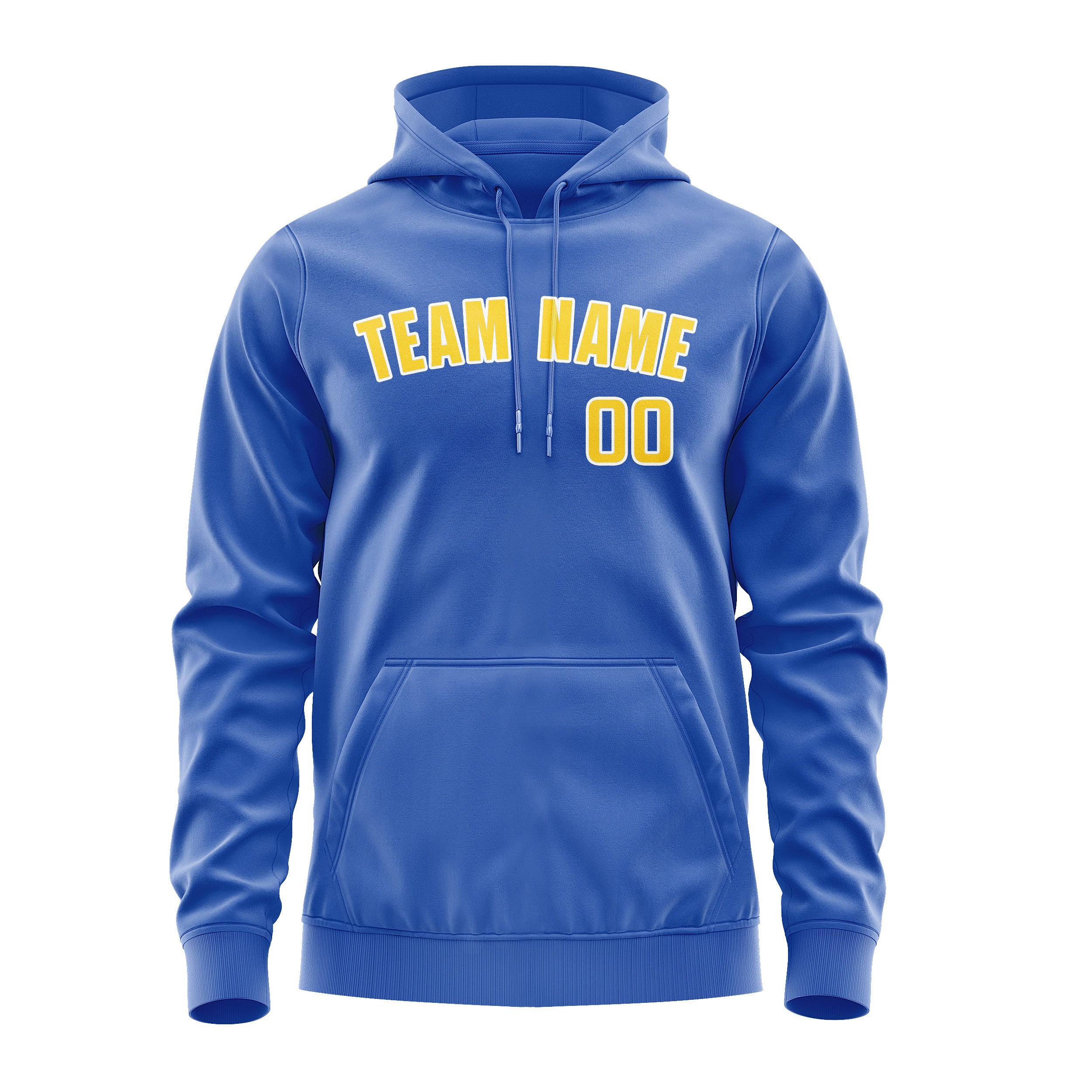Maßgeschneidertes Himmelblau Gold Hoodie