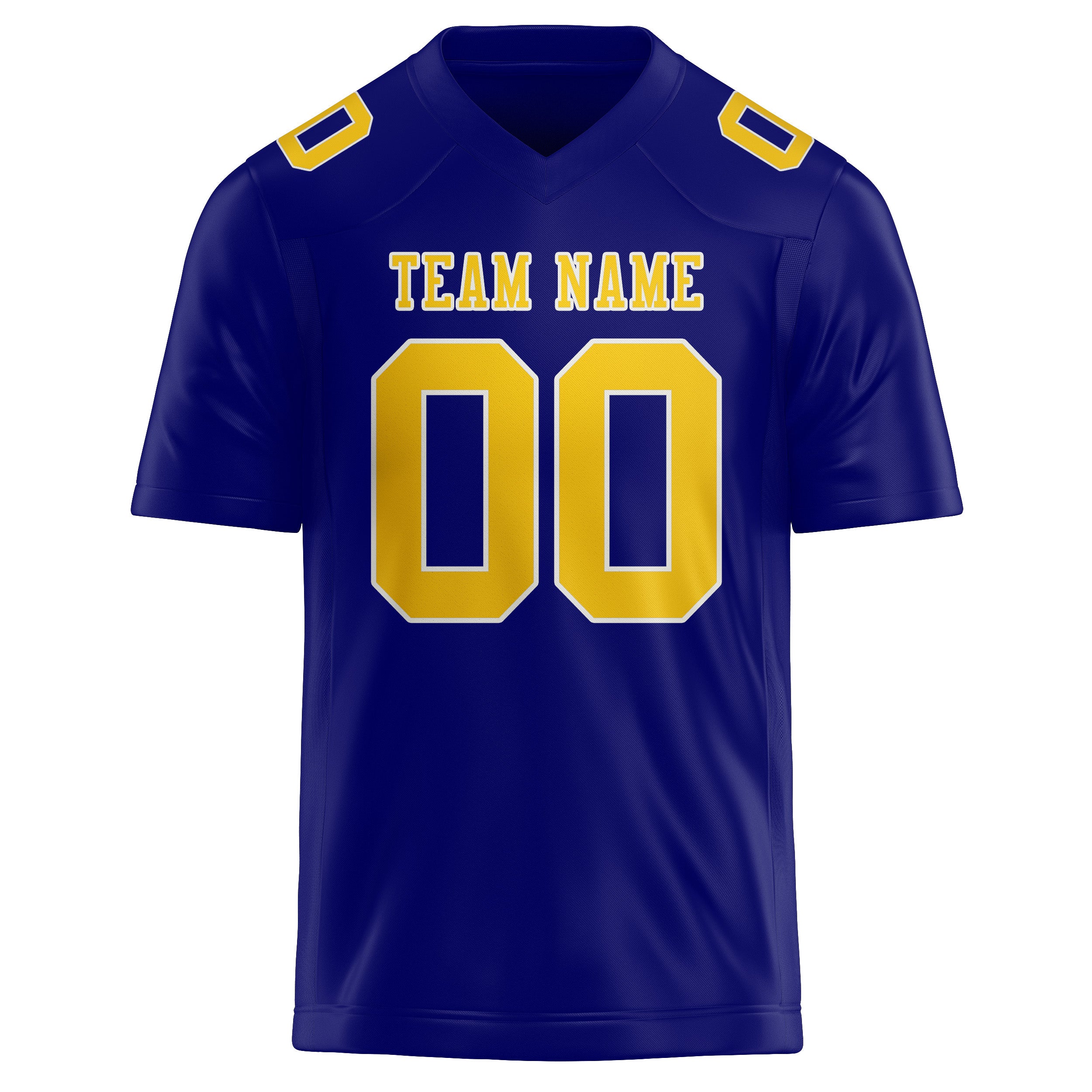 Maglia da rugby professionale personalizzata blu cielo e oro