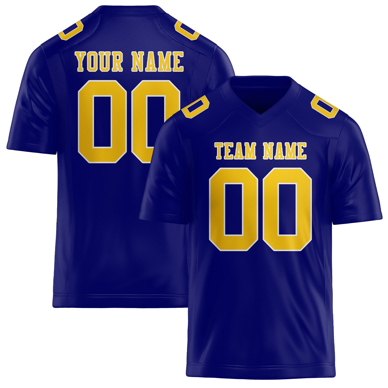 Maglia da rugby professionale personalizzata blu cielo e oro