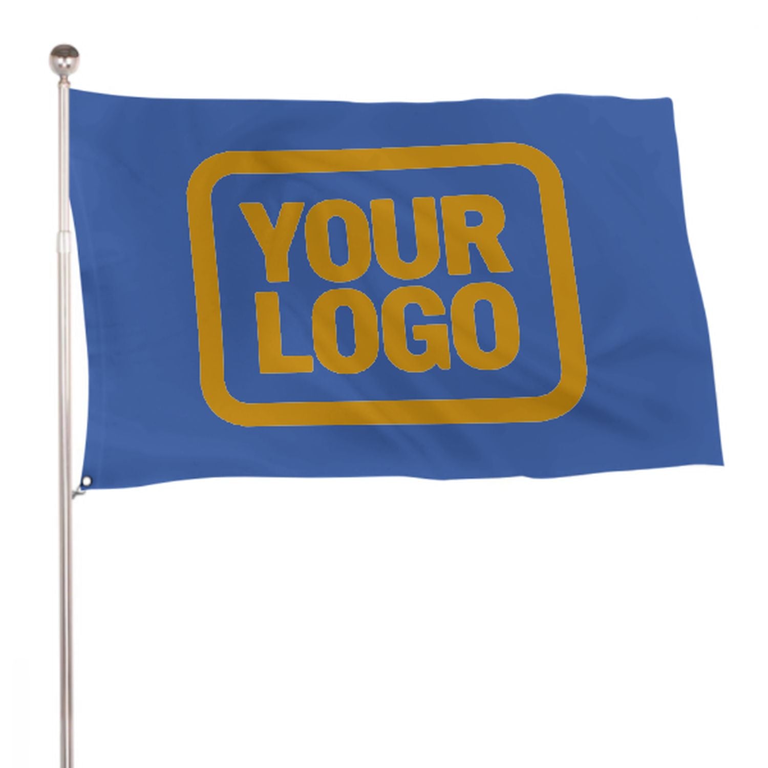 Maßgeschneidertes Himmelblau Gelb Flagge