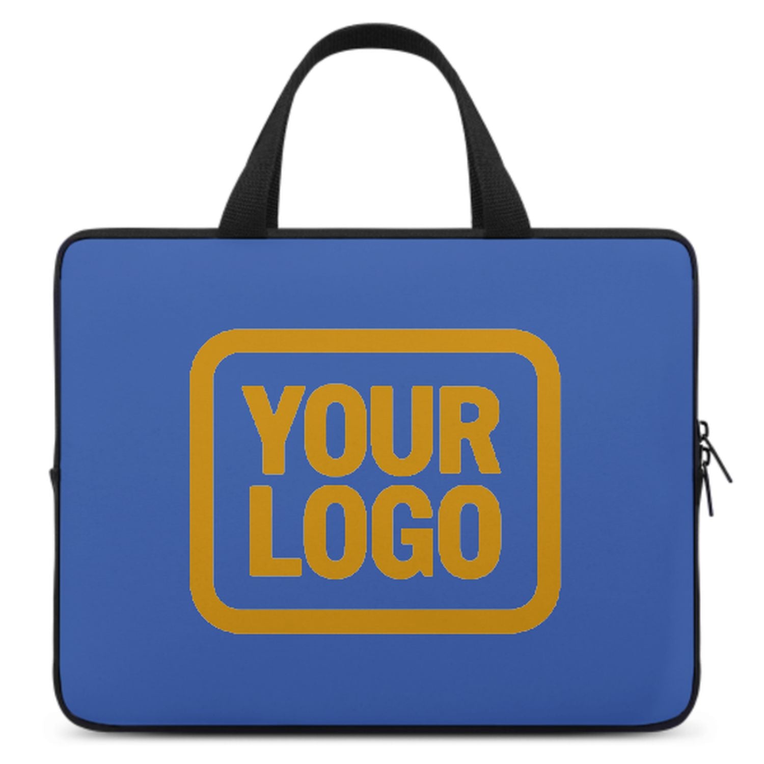 Sac pour ordinateur portable personnalisé bleu ciel jaune
