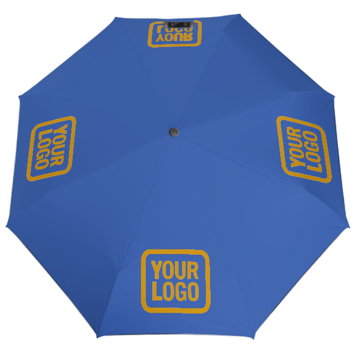 Maßgeschneidertes Himmelblau Gelb Automatik-Regenschirm