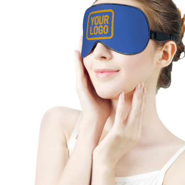 Maßgeschneidertes Himmelblau Gelb Schlafmaske