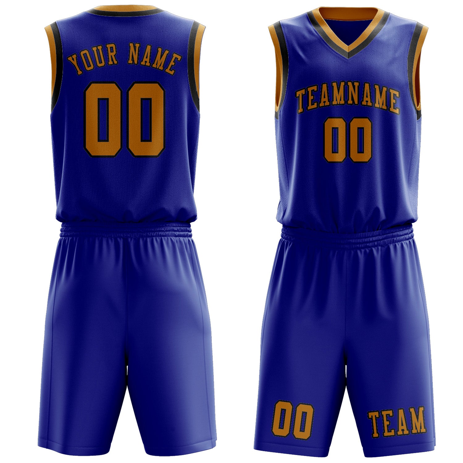 Benutzerdefiniertes Professionelles Himmelblau Gelb Basketballtrikot-Set