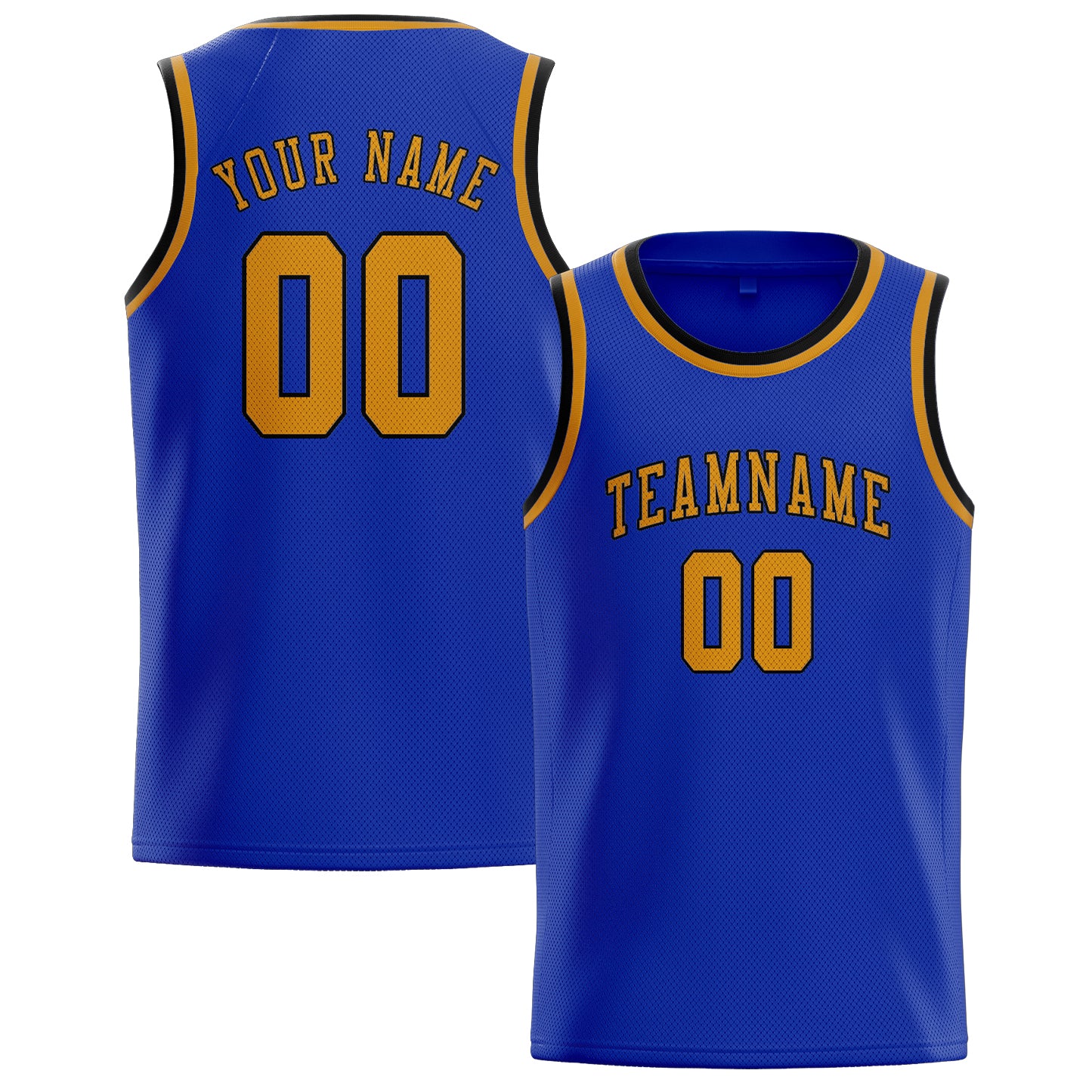 Benutzerdefiniertes Professionelles Himmelblau Gelb Basketballtrikot