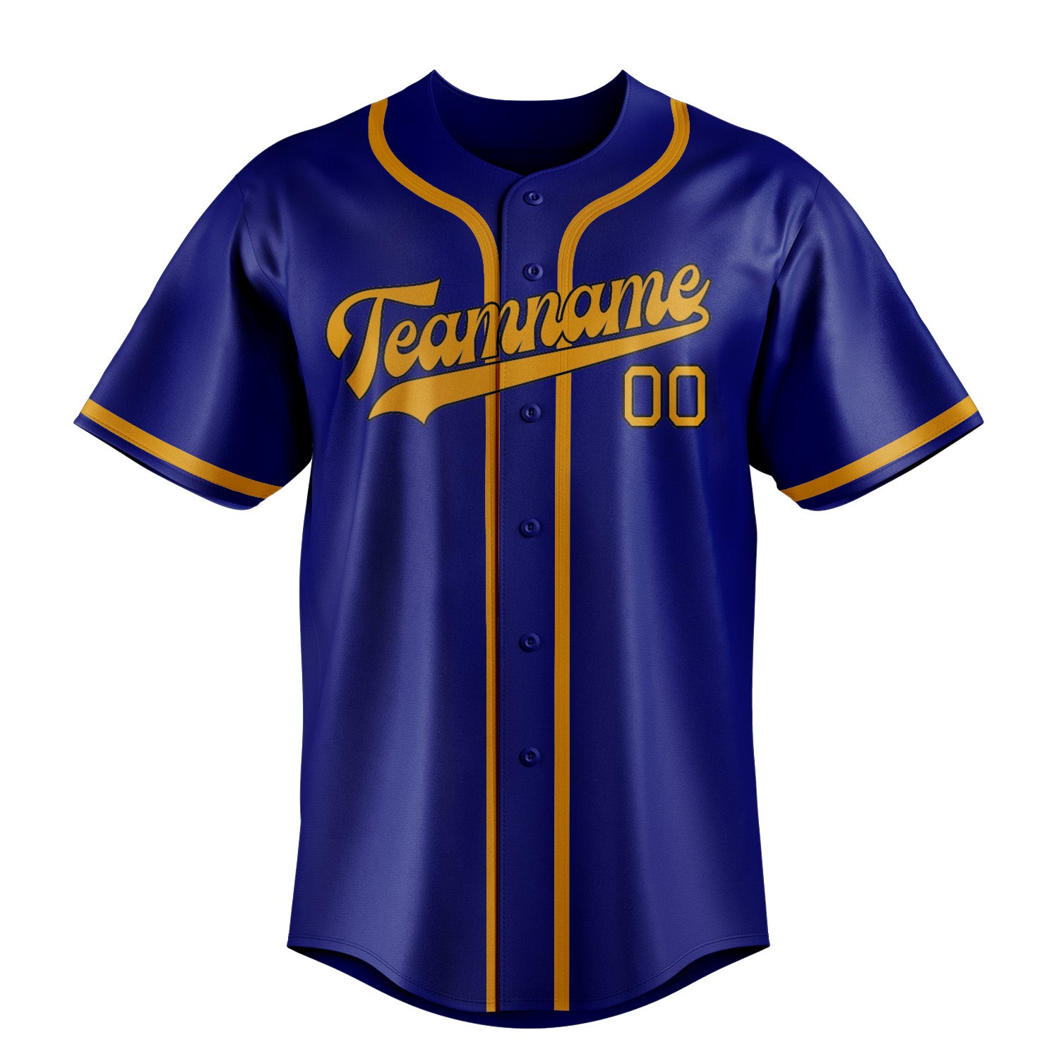 Benutzerdefiniertes Professionelles Himmelblau Gelb Baseballtrikot