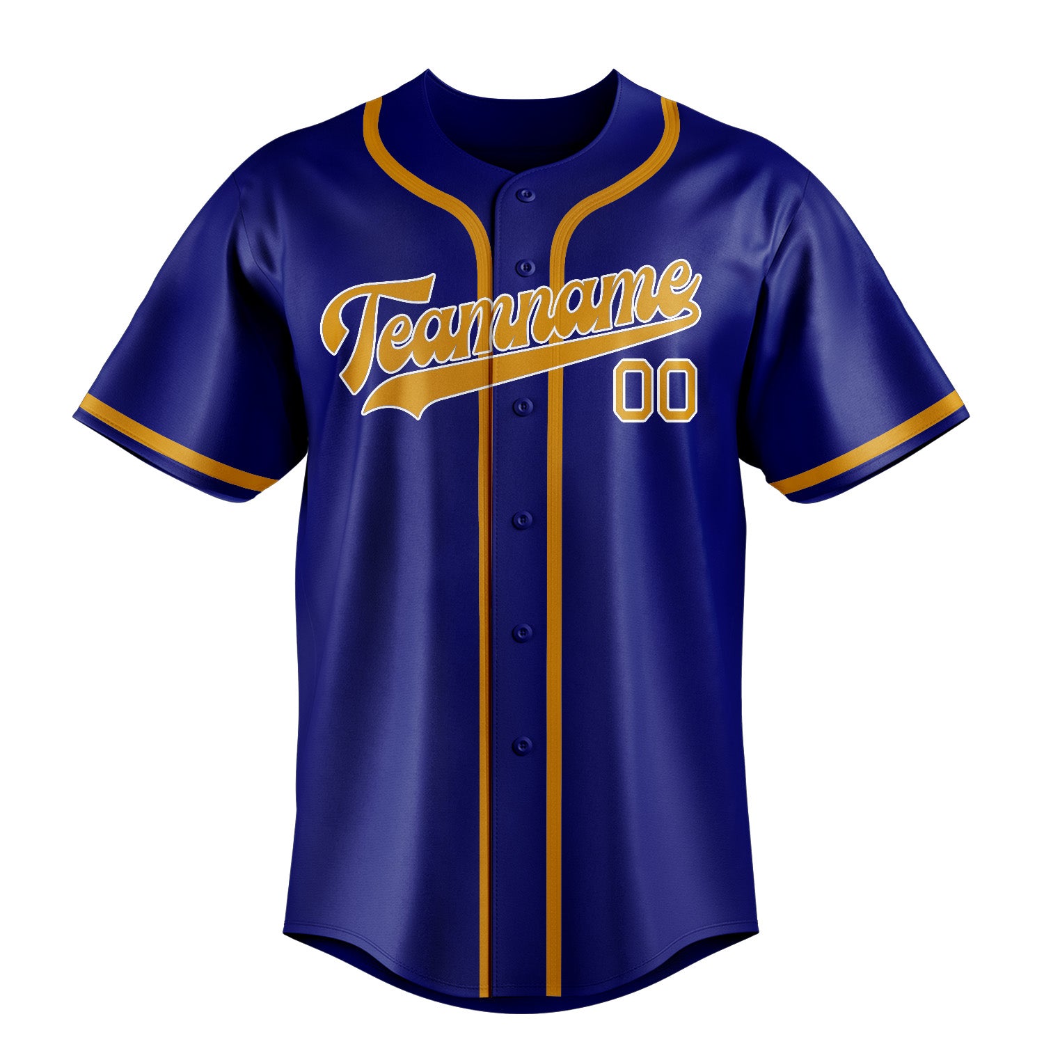 Benutzerdefiniertes Professionelles Himmelblau Gelb Baseballtrikot