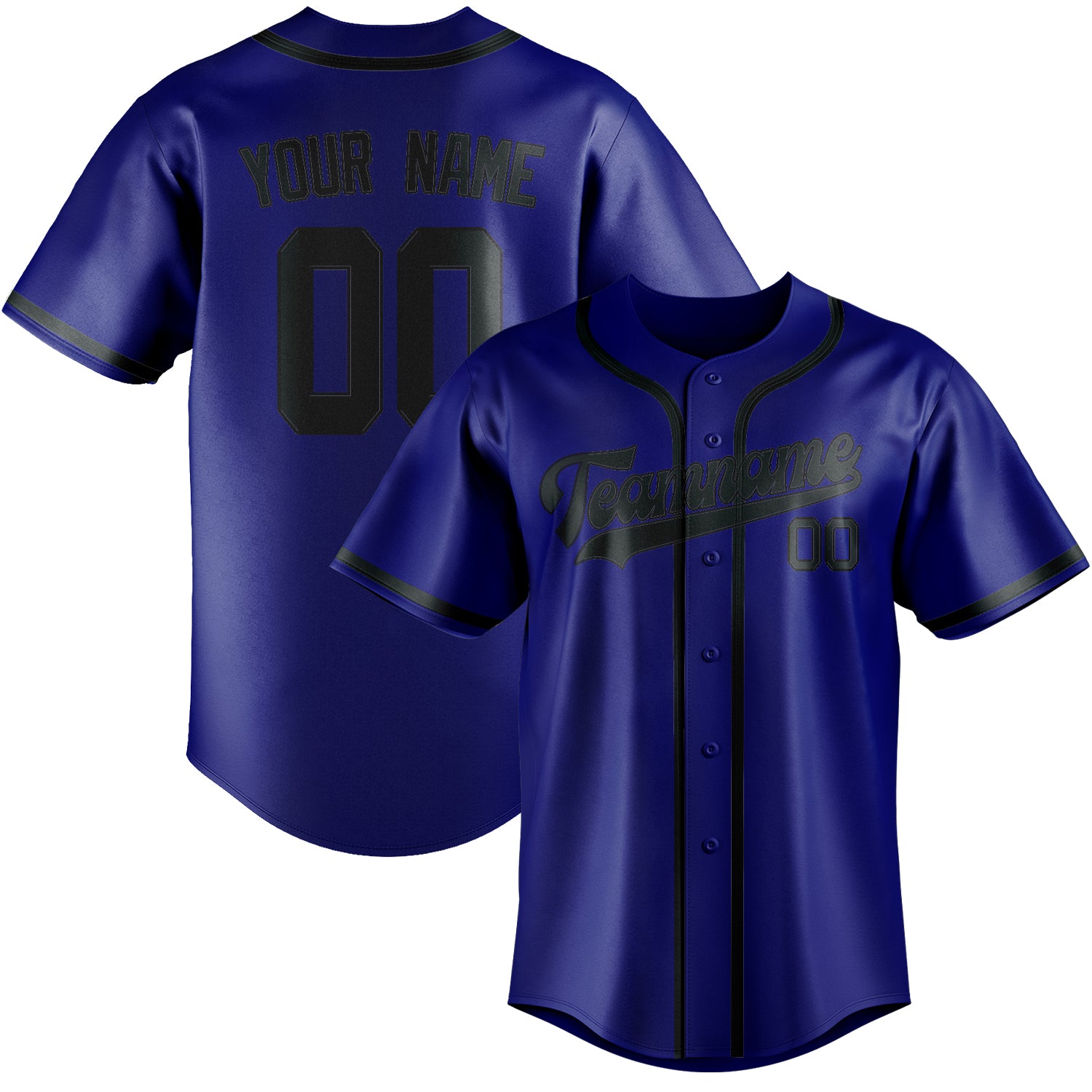 Benutzerdefiniertes Professionelles Himmelblau Dunkelgrau Baseballtrikot